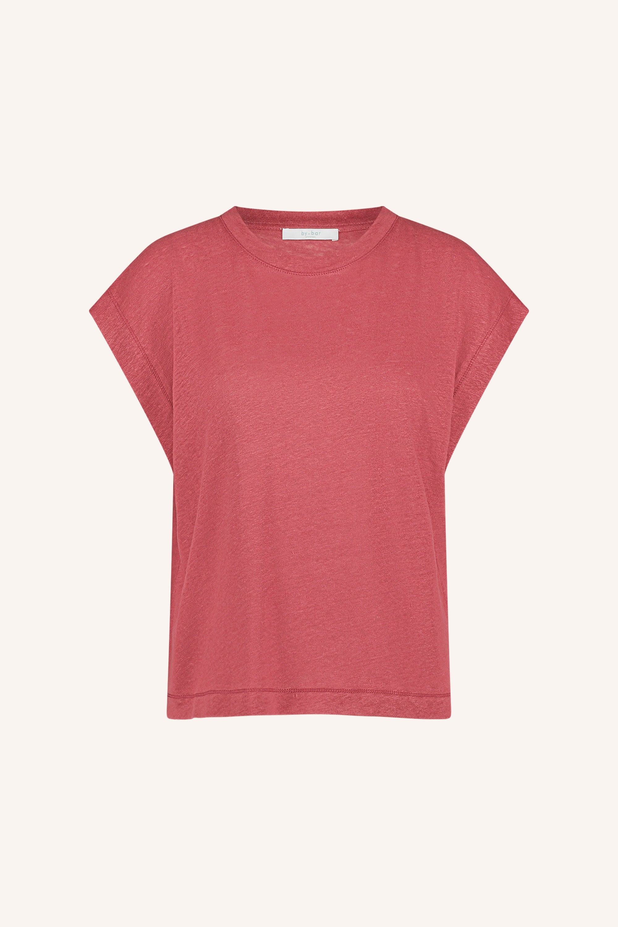 mason linen top | earth red