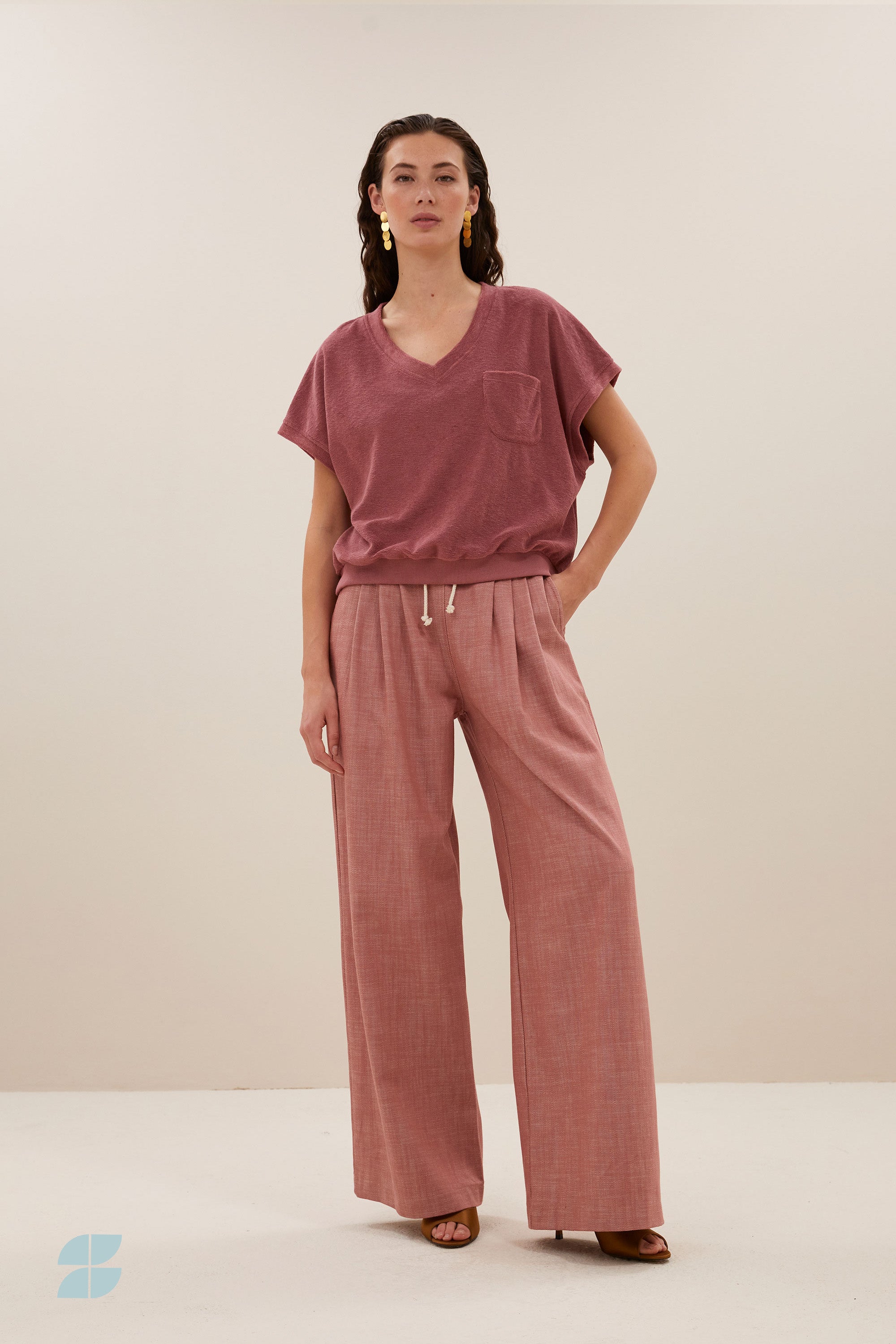 tyler slub top | bright plum