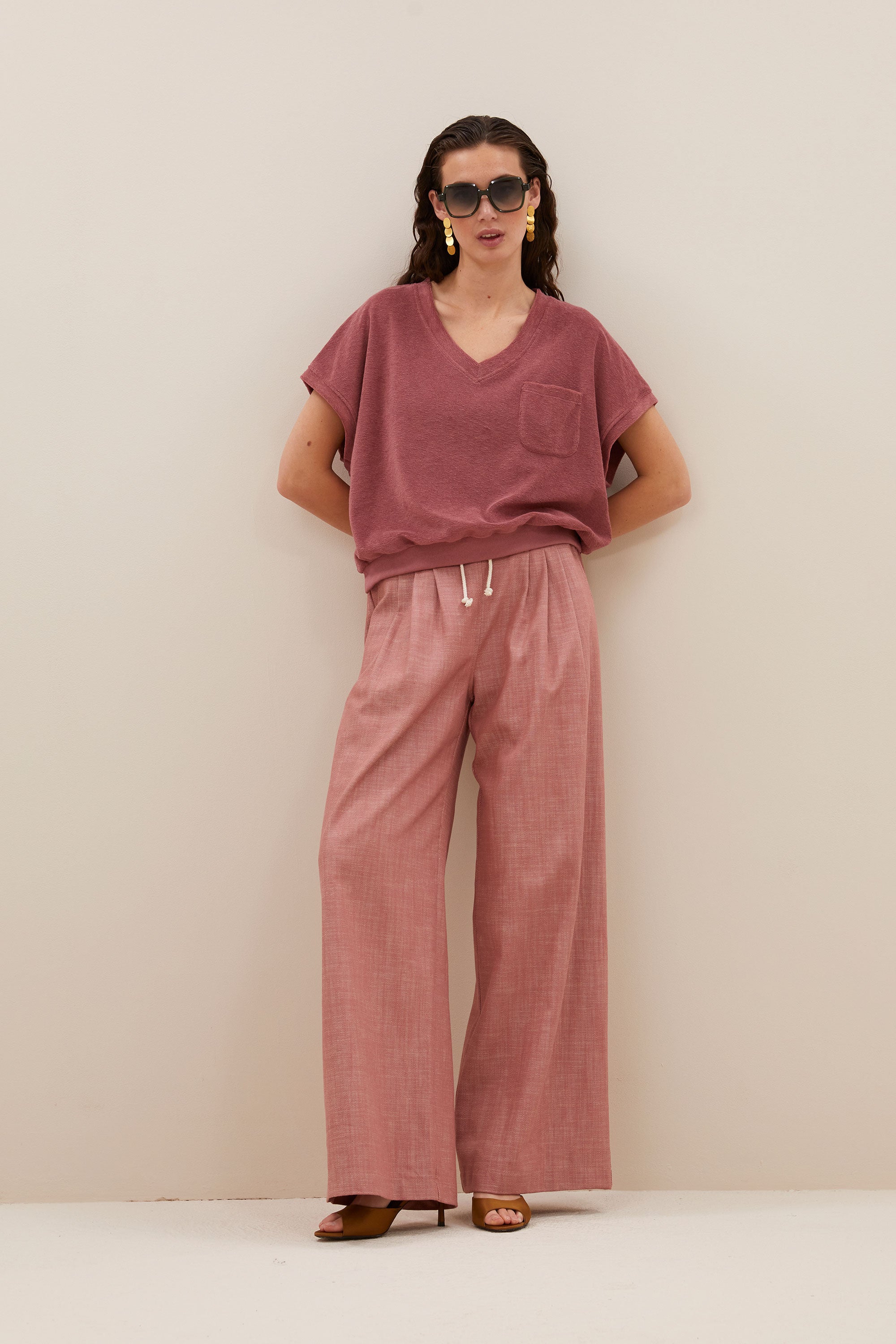 tyler slub top | bright plum