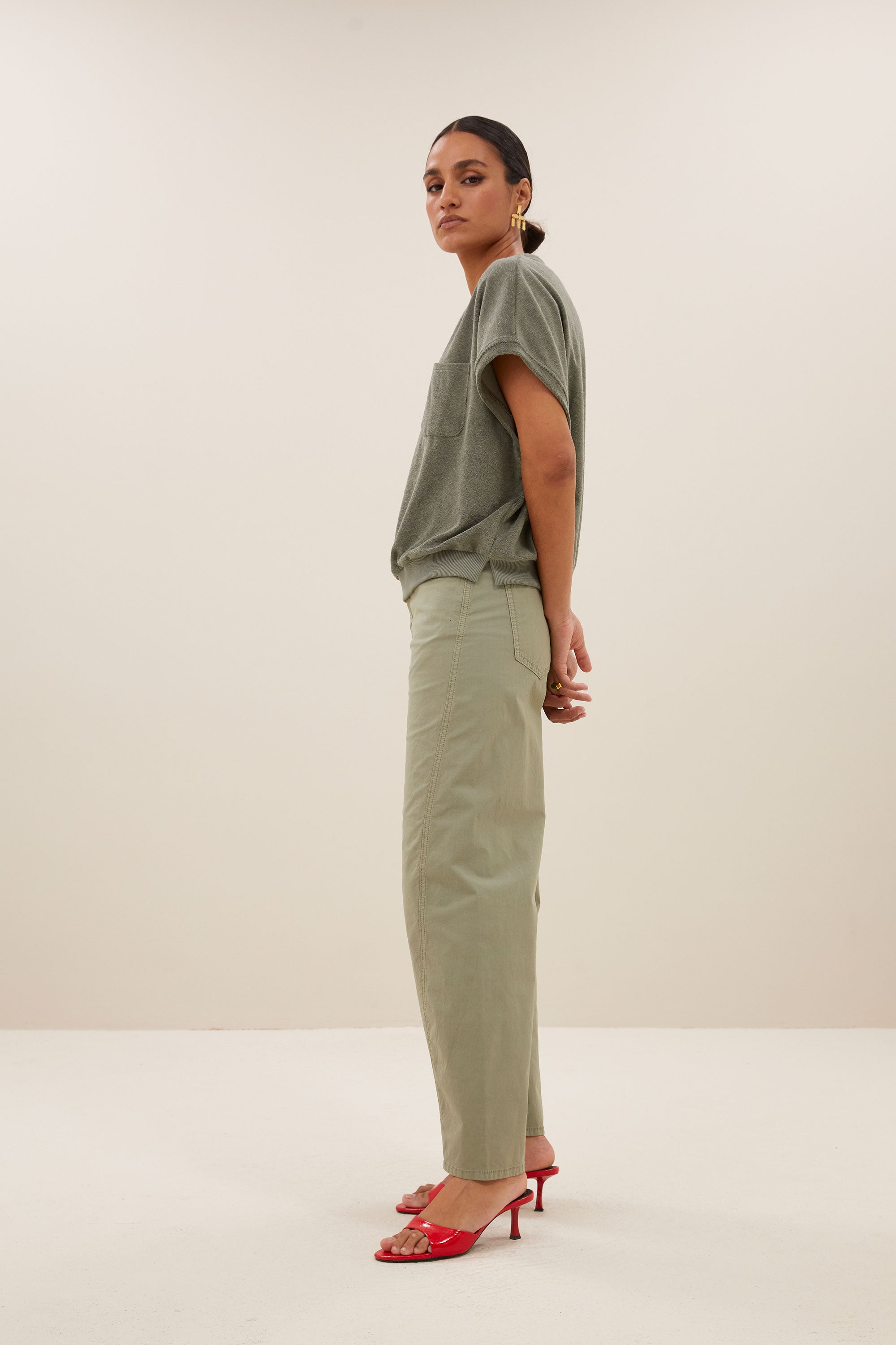 tyler slub top | mulled basil