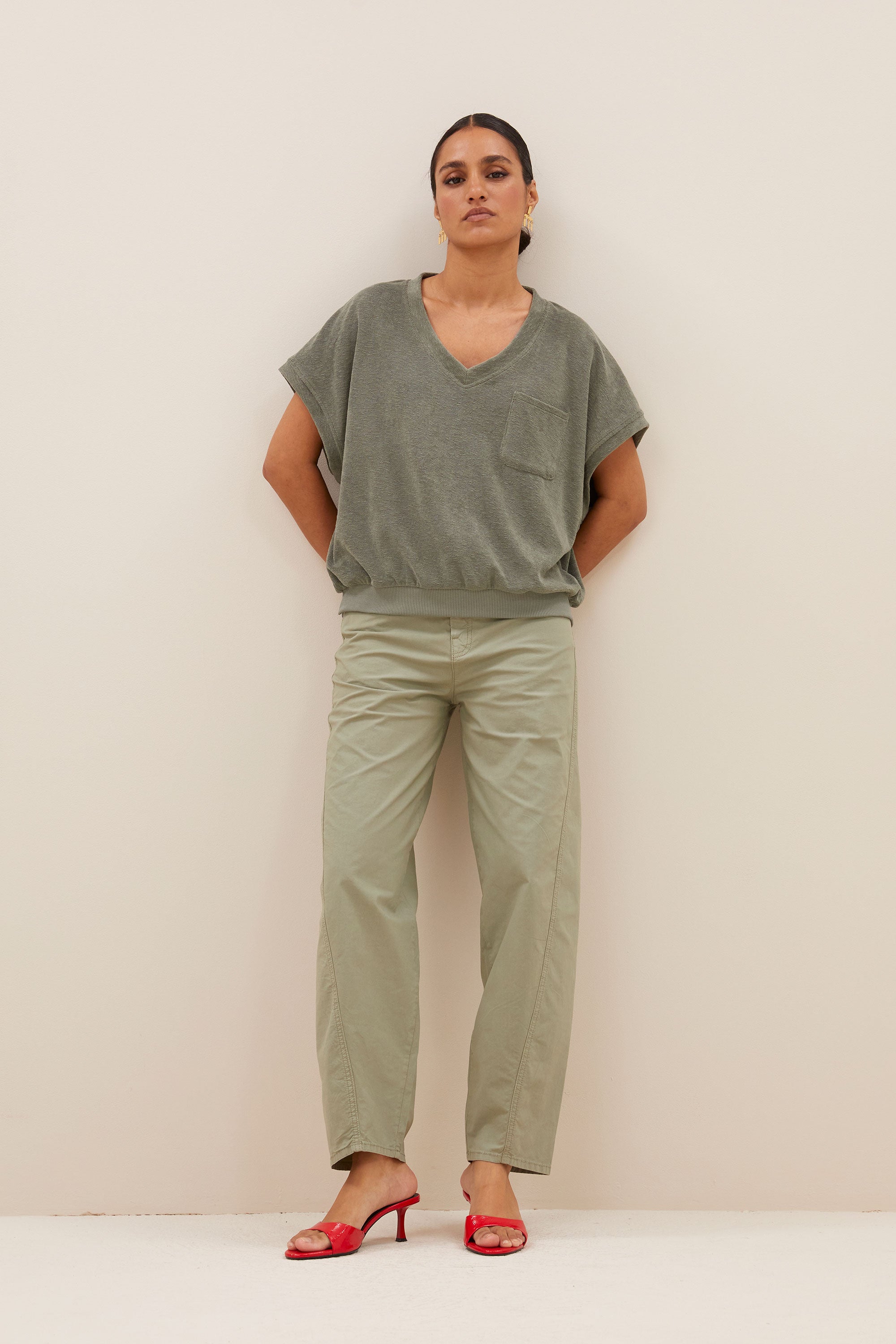 tyler slub top | mulled basil