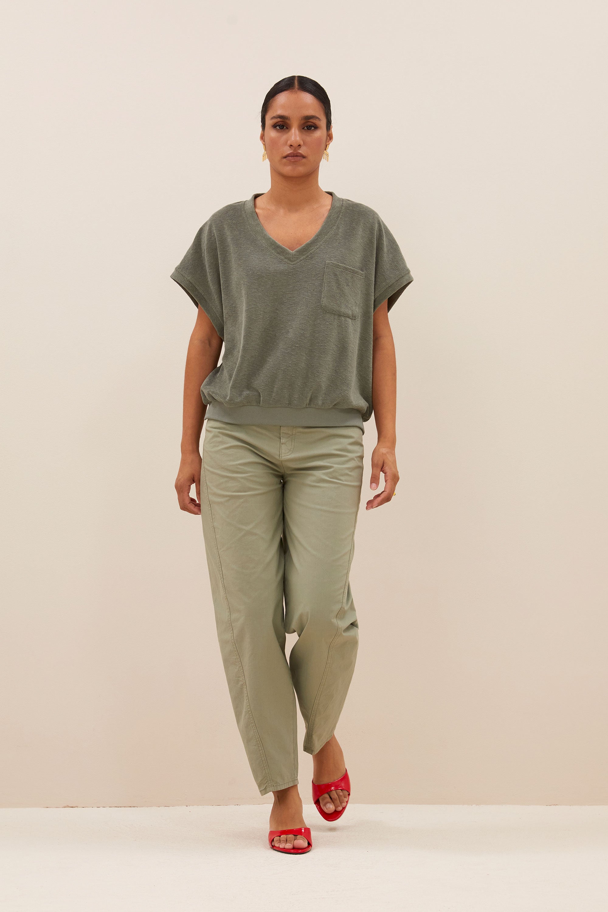 tyler slub top | mulled basil