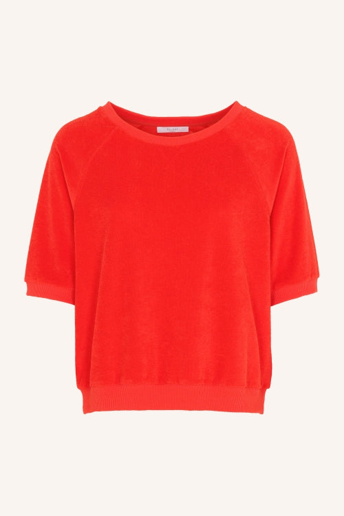 neva slub top | poppy red