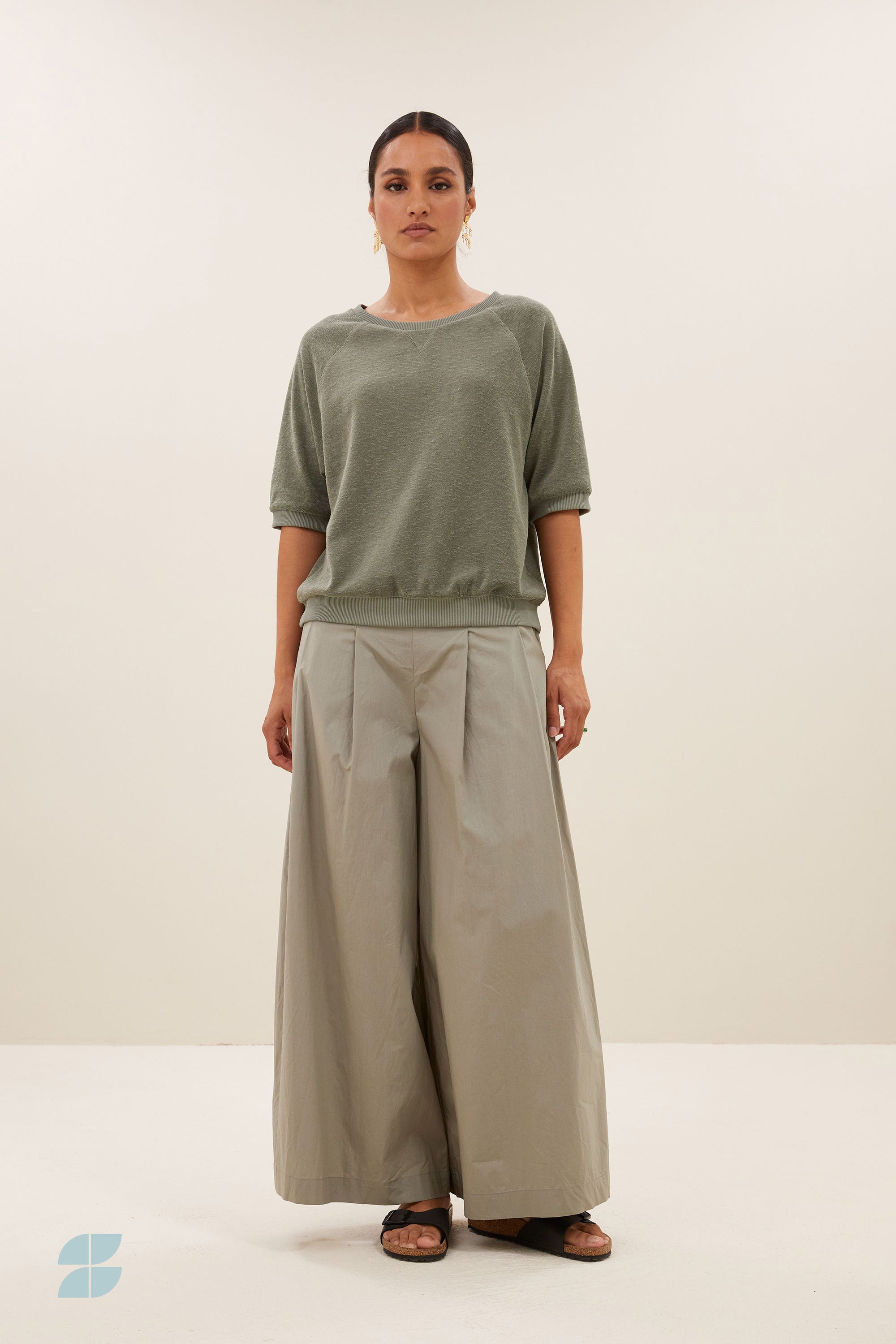 neva slub top | mulled basil