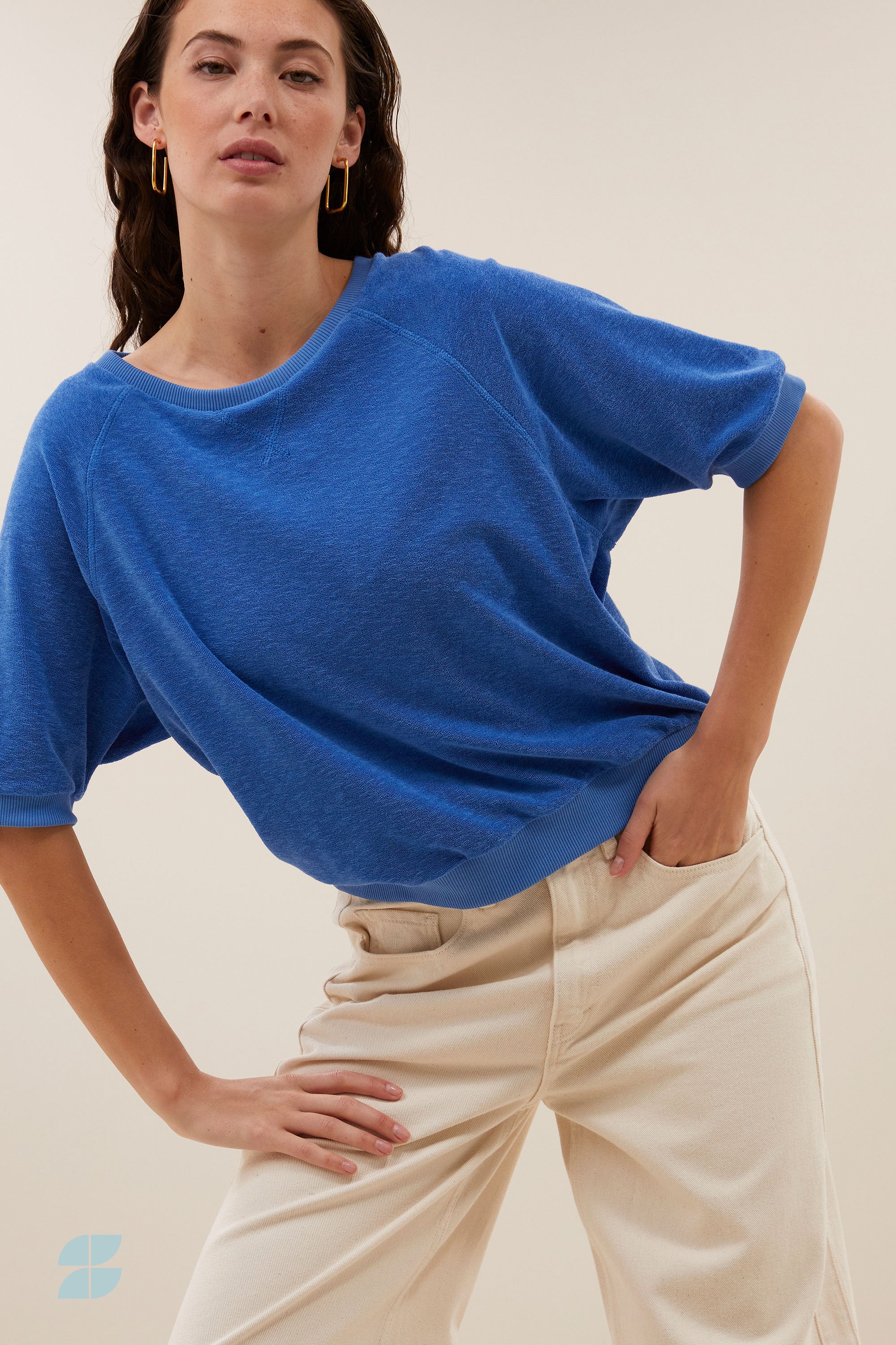 neva slub top | queens blue