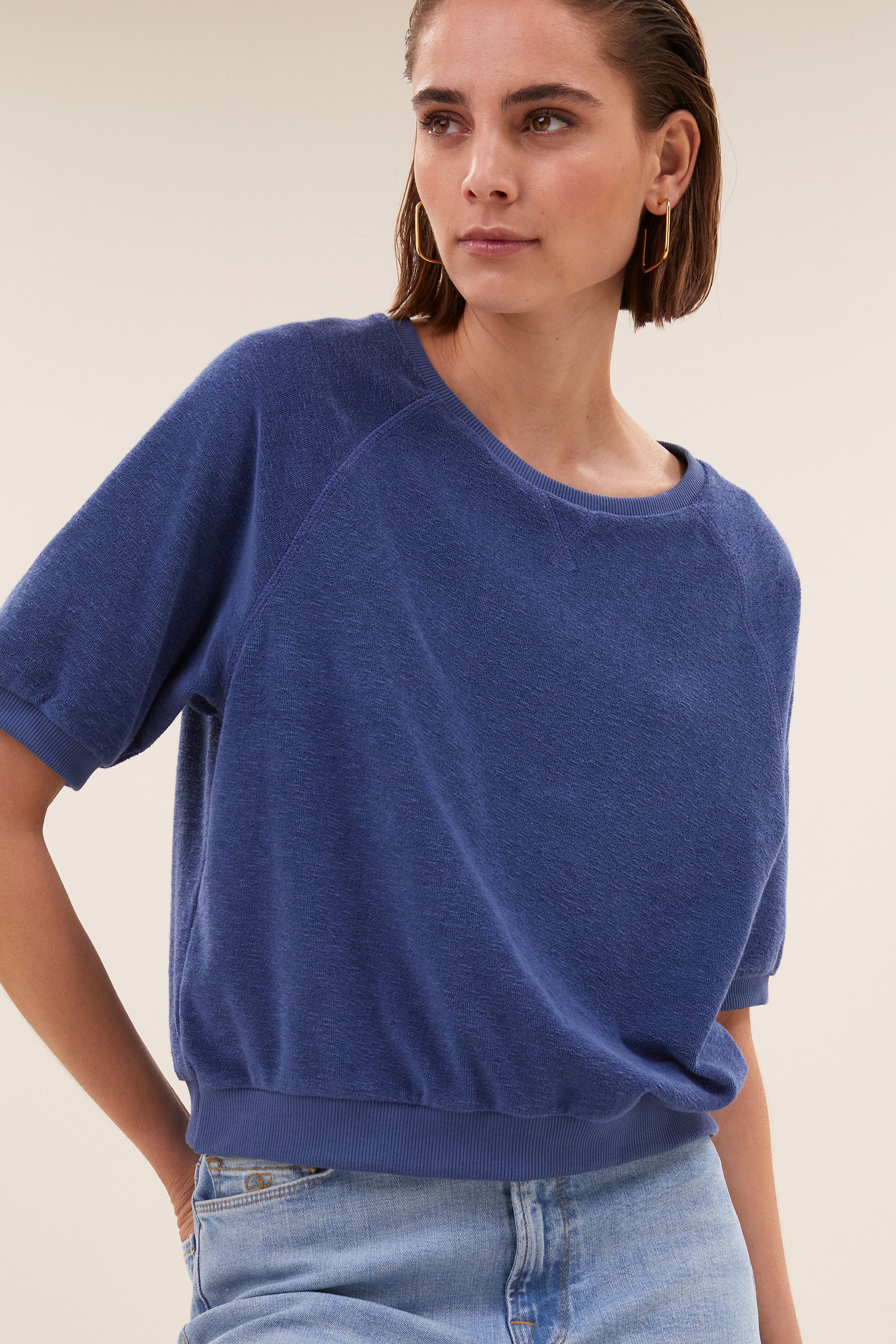 neva slub top | estate blue