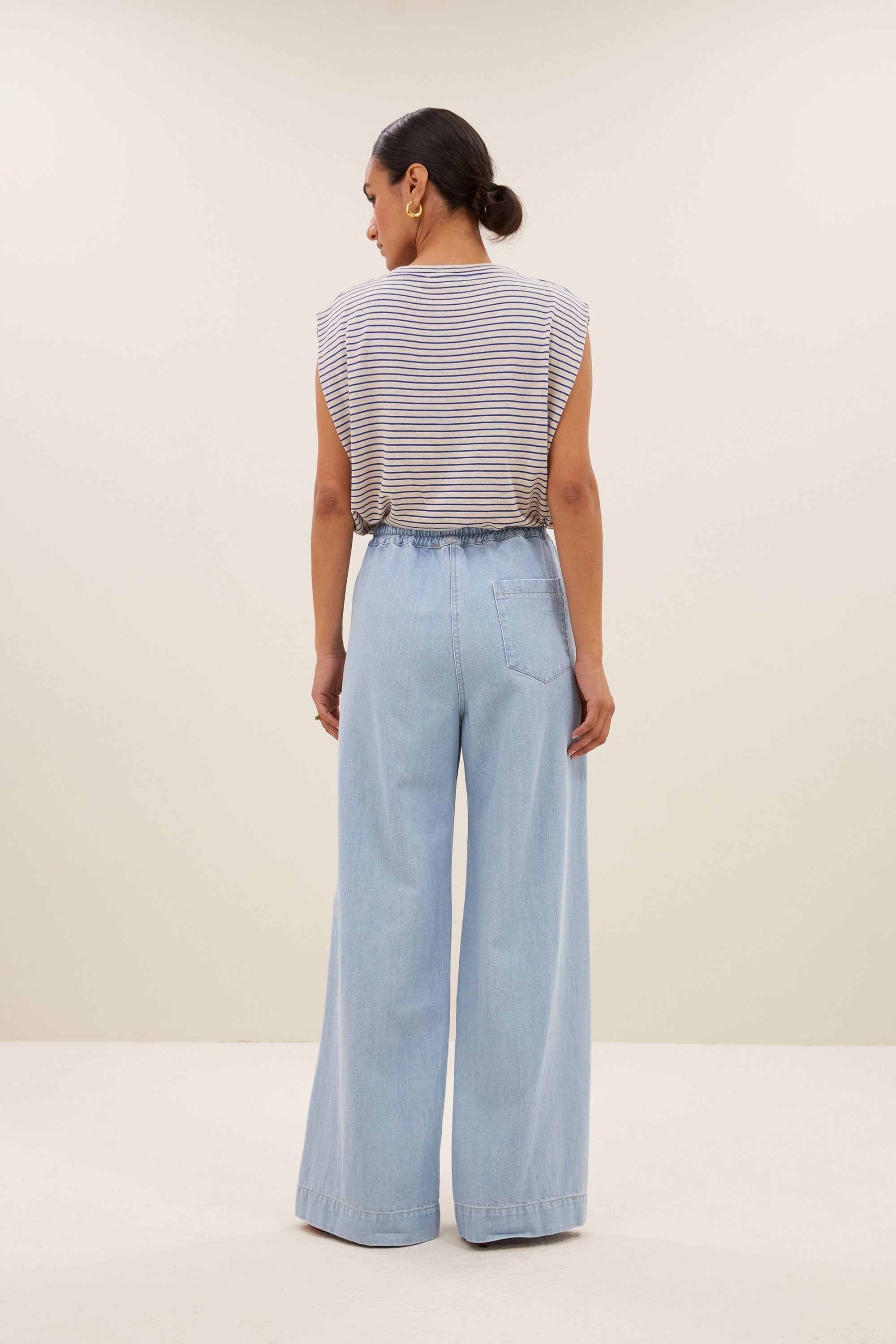 diede small stripe top | kingsblue small stripe