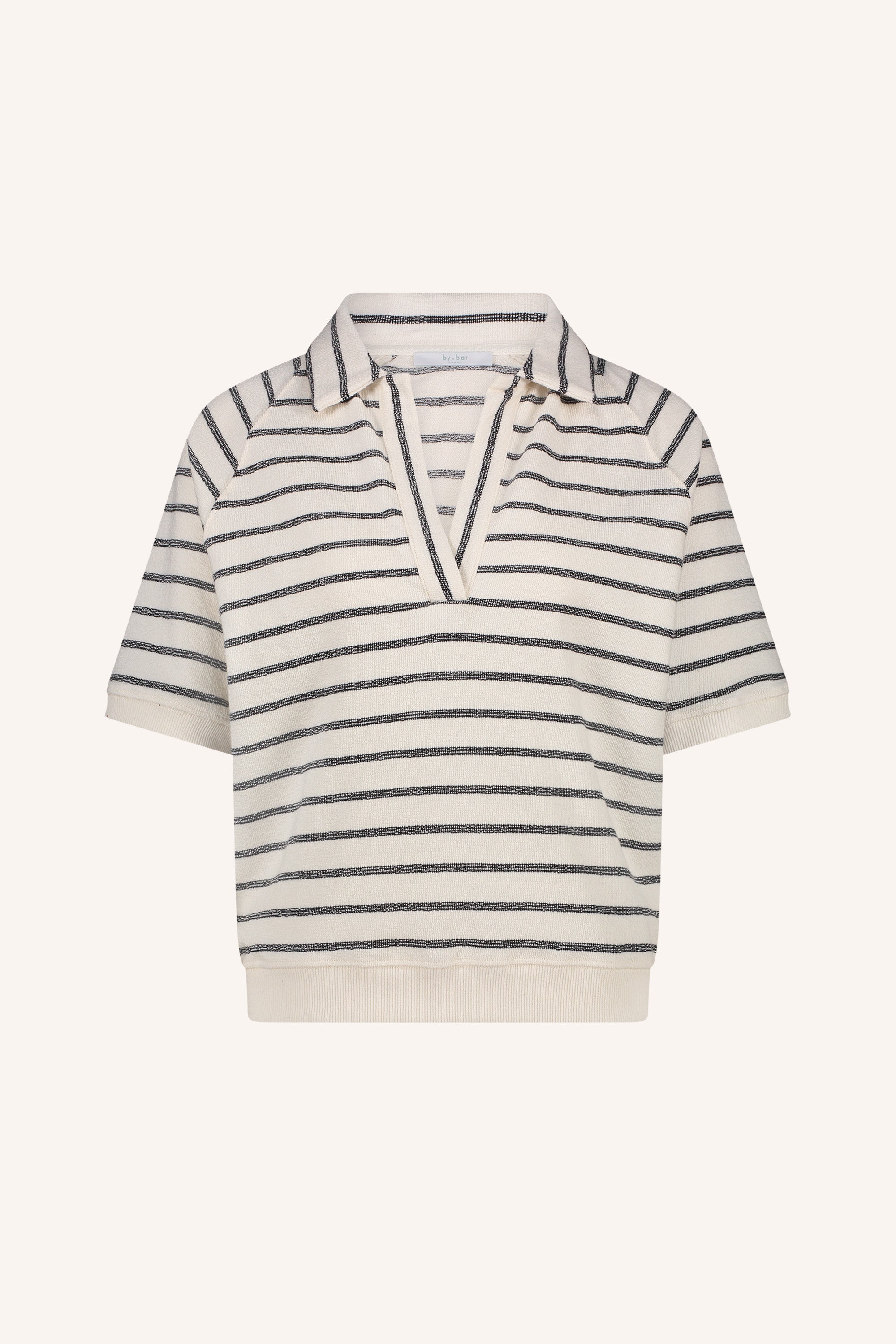 harper breton stripe top | black breton stripe