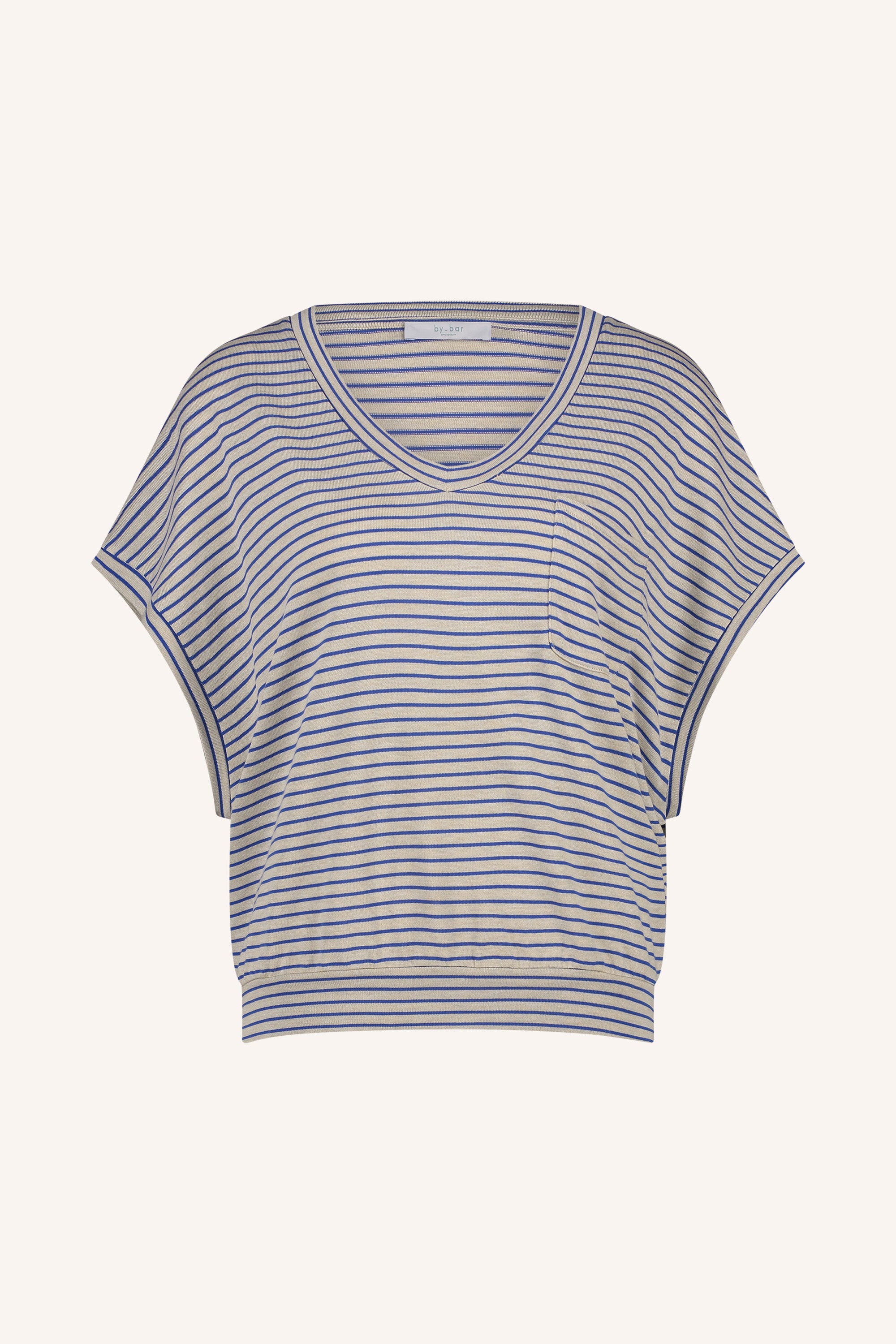 tyler small stripe top | kingsblue small stripe