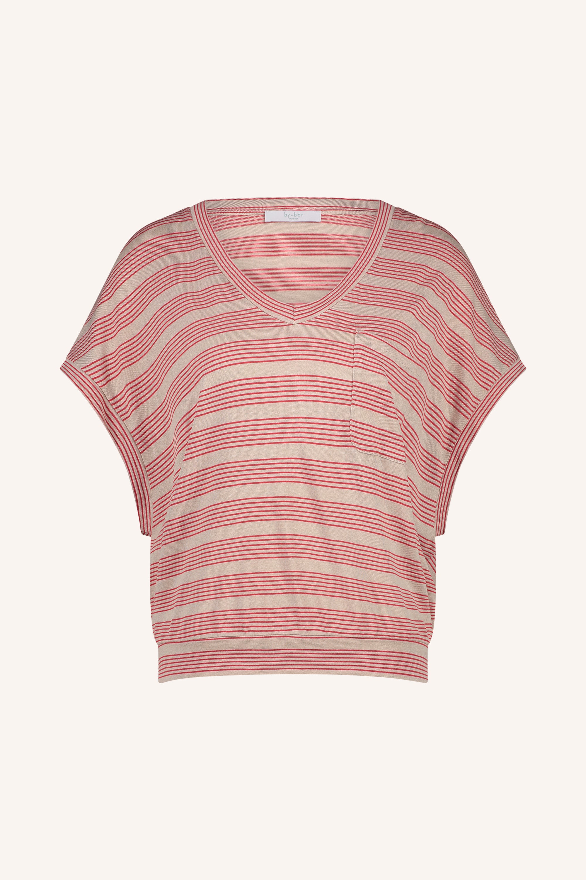 tyler nautic stripe top | red nautic stripe