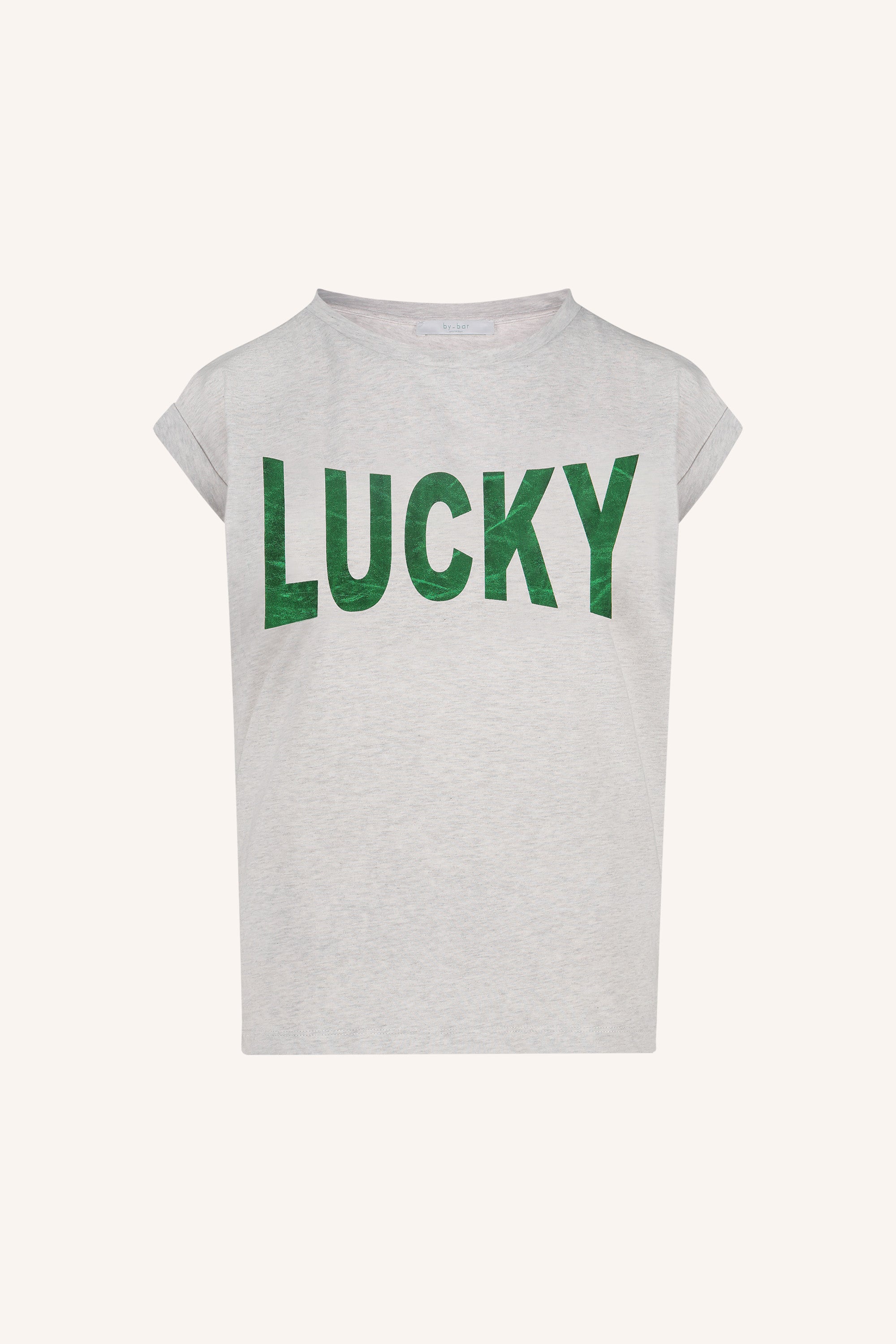 thelma lucky top | light grey melee