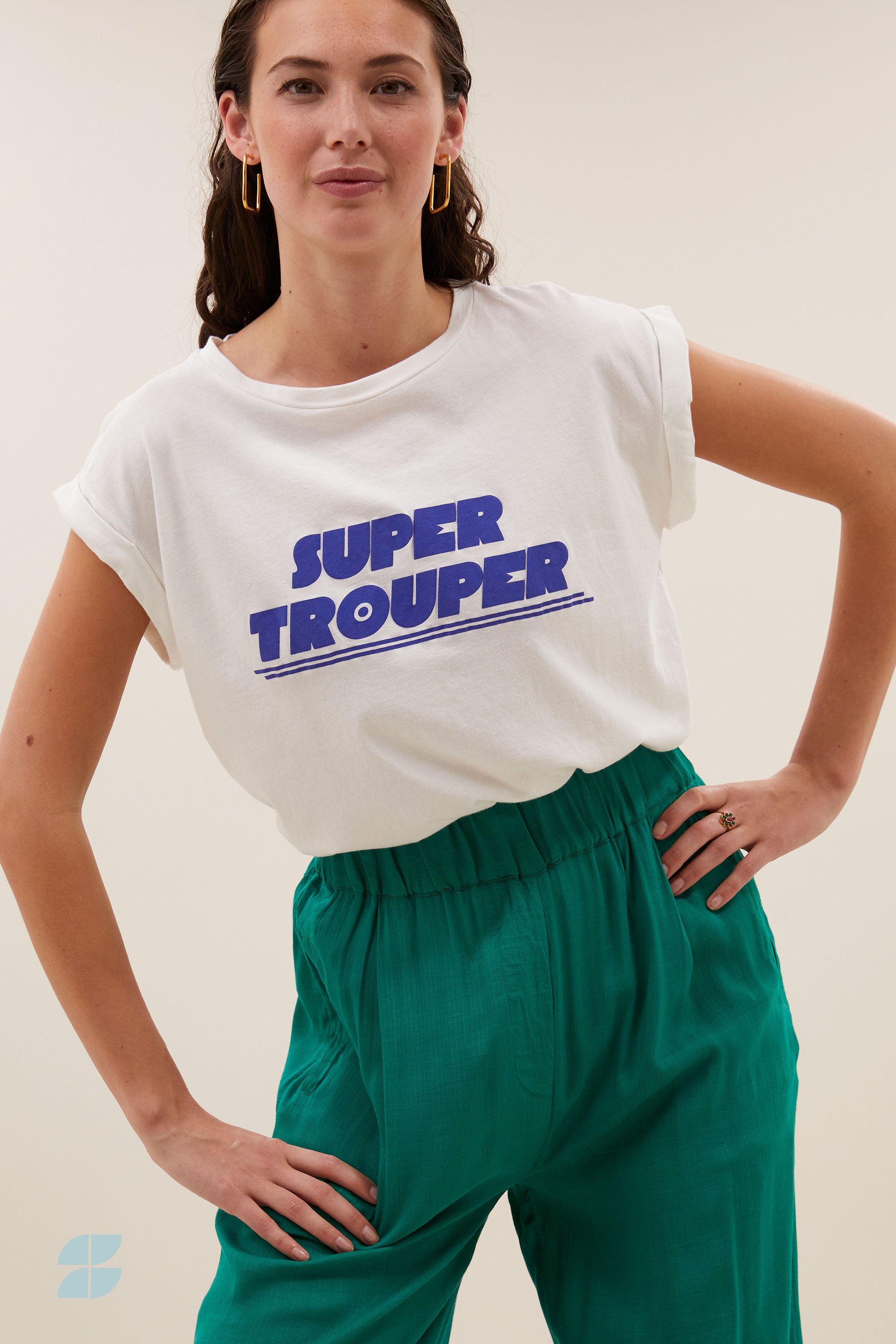 thelma super trouper top | off white