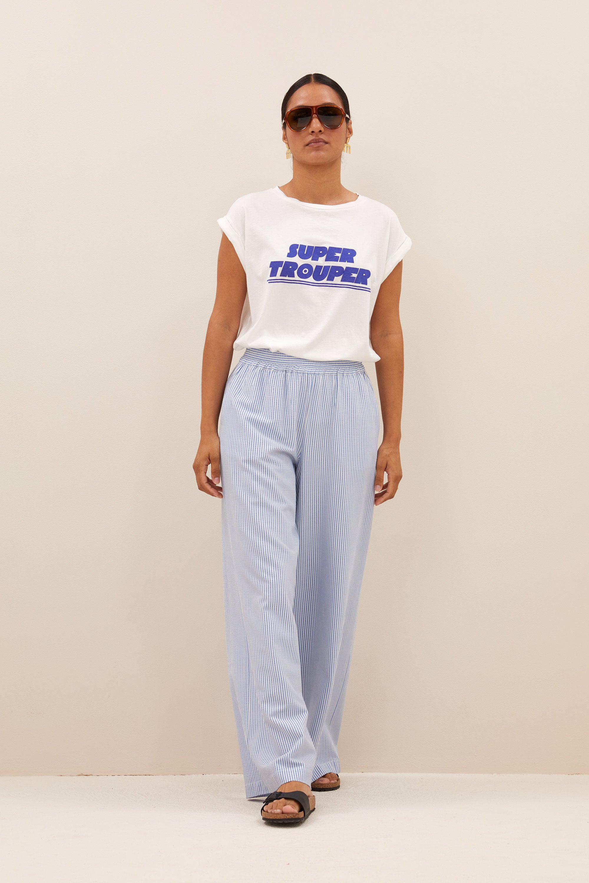 thelma super trouper top | off white