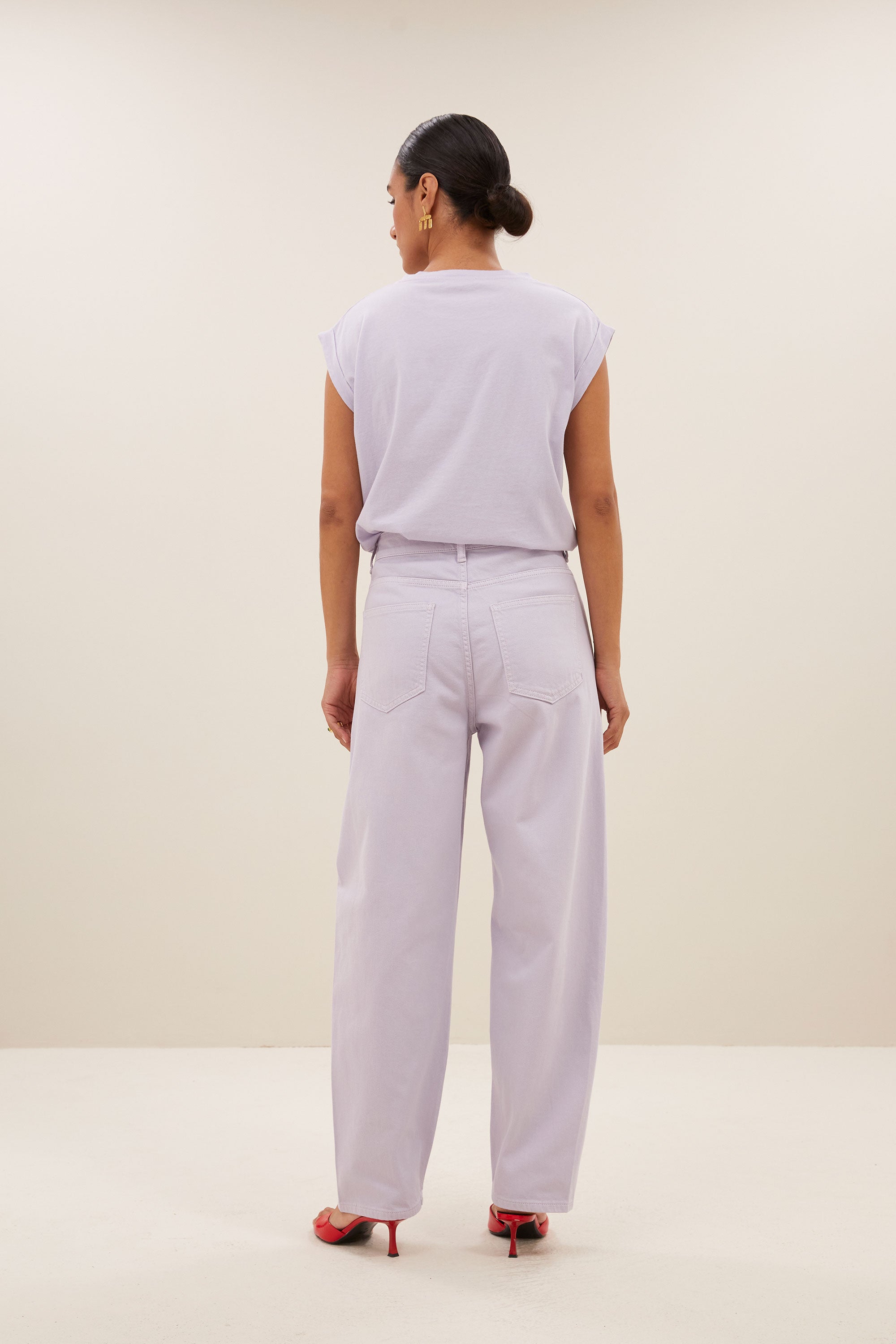 thelma trouper top | pastel lilac