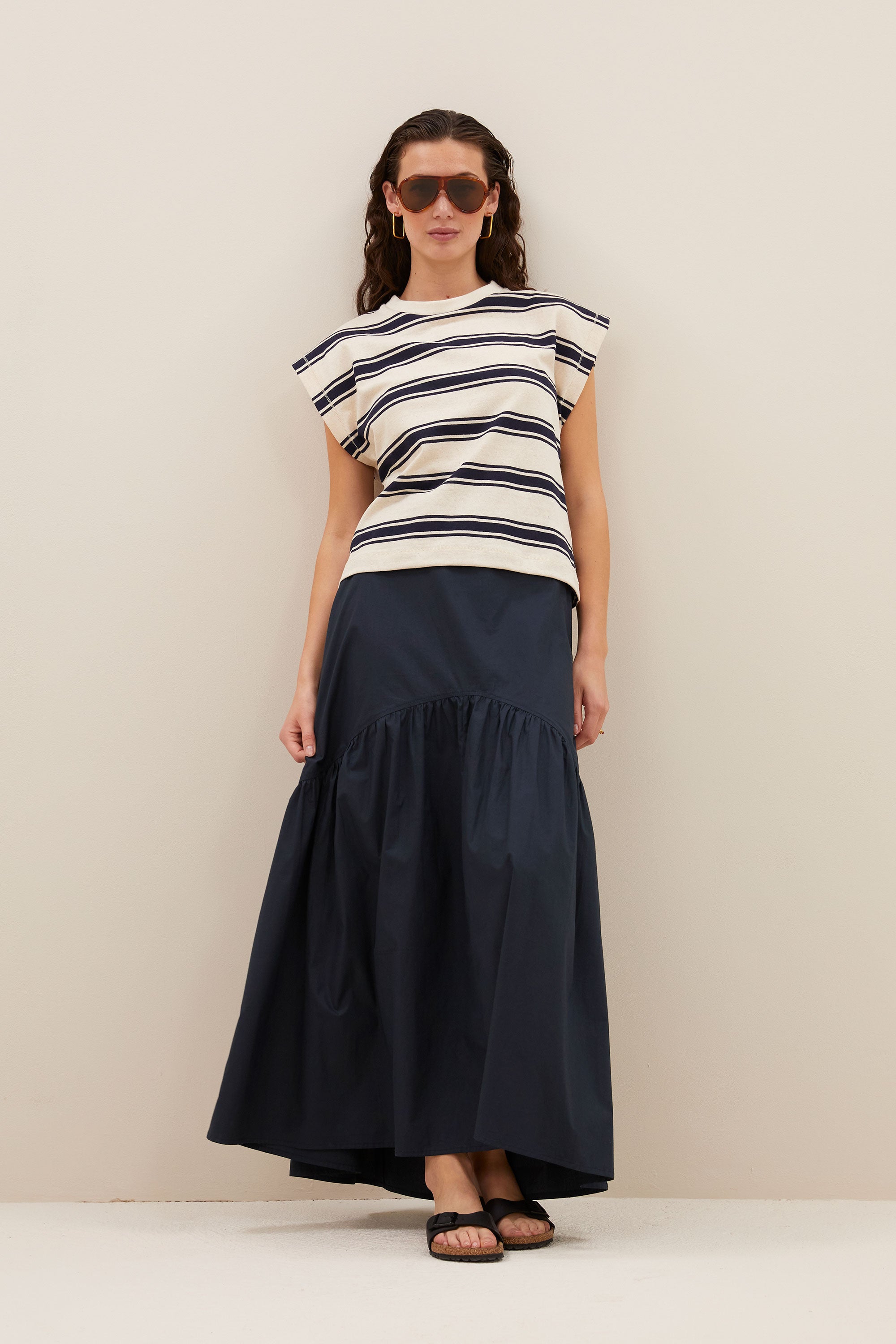 mason stripe top navy grain stripe extra image