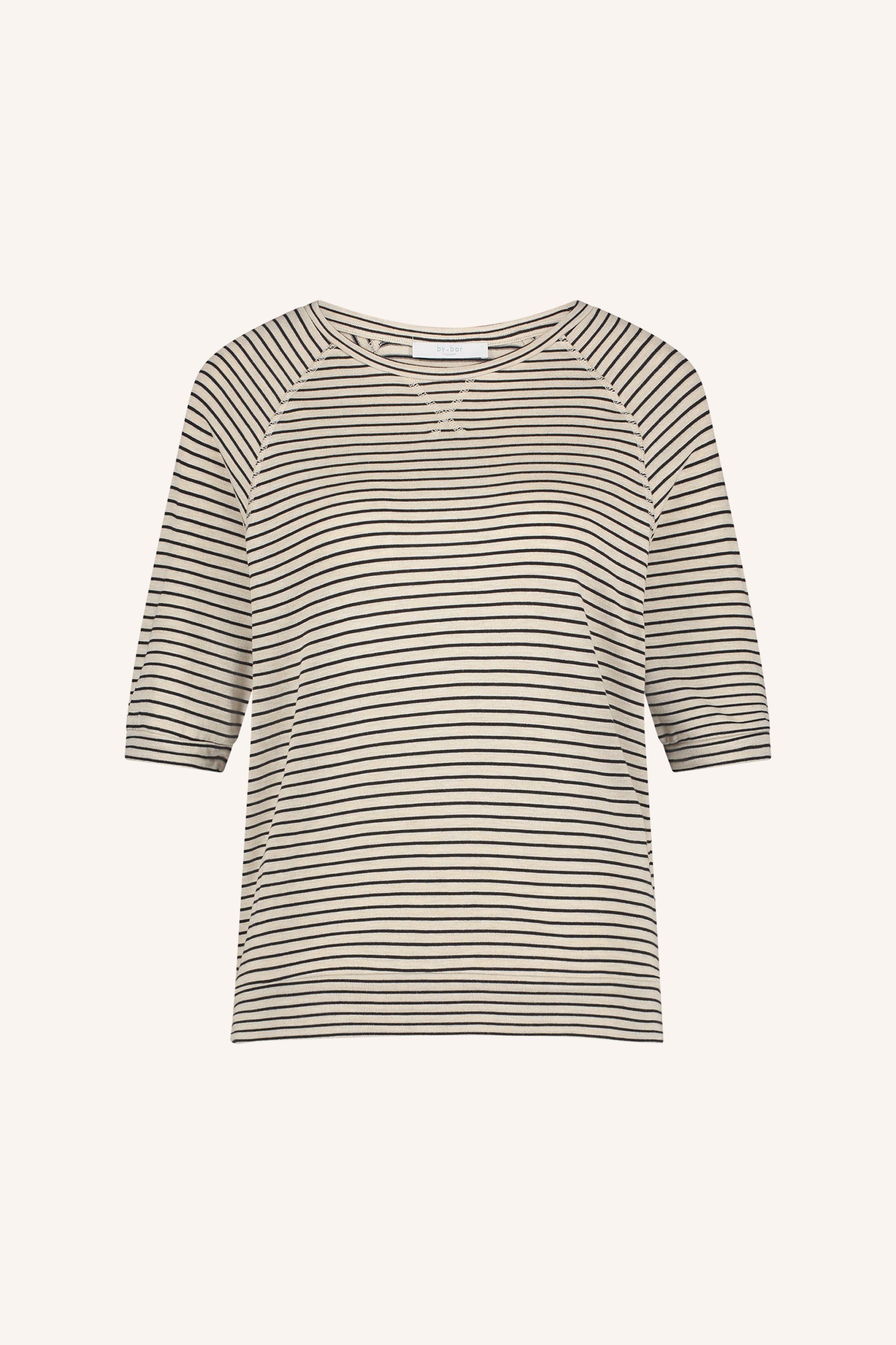 neva small stripe top | black small stripe