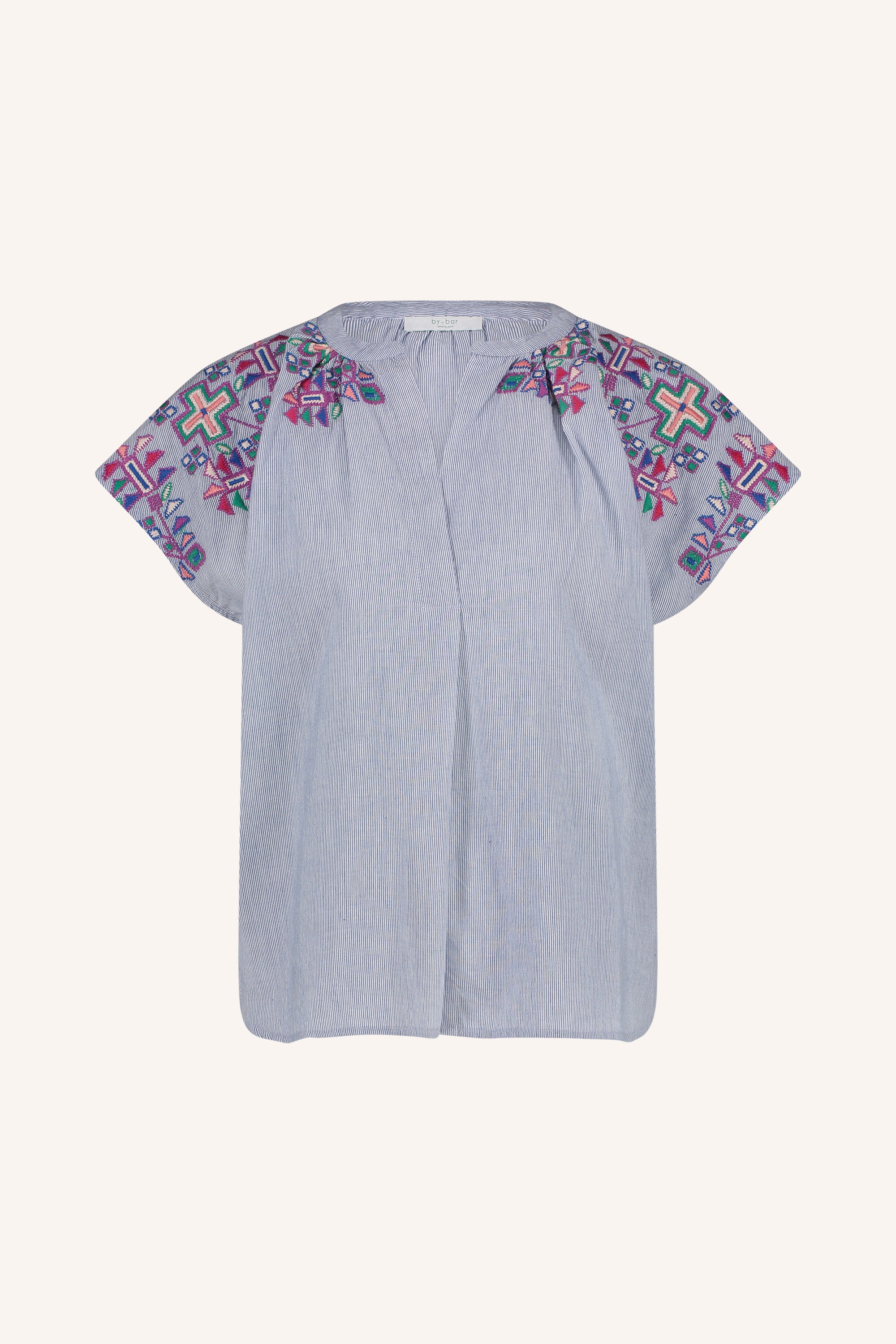 amie embroidery blouse | indi grey