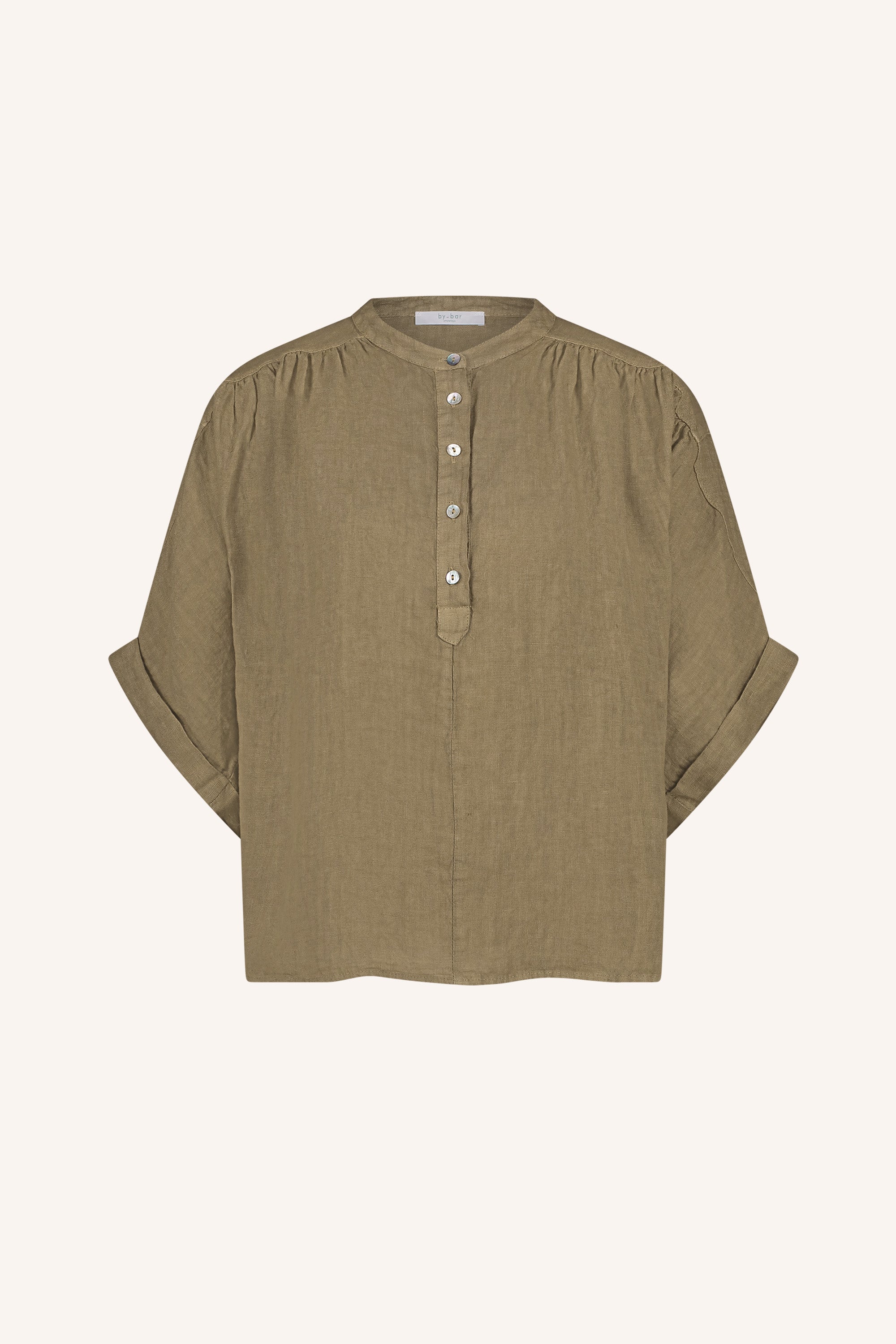 axel linen blouse | khaki