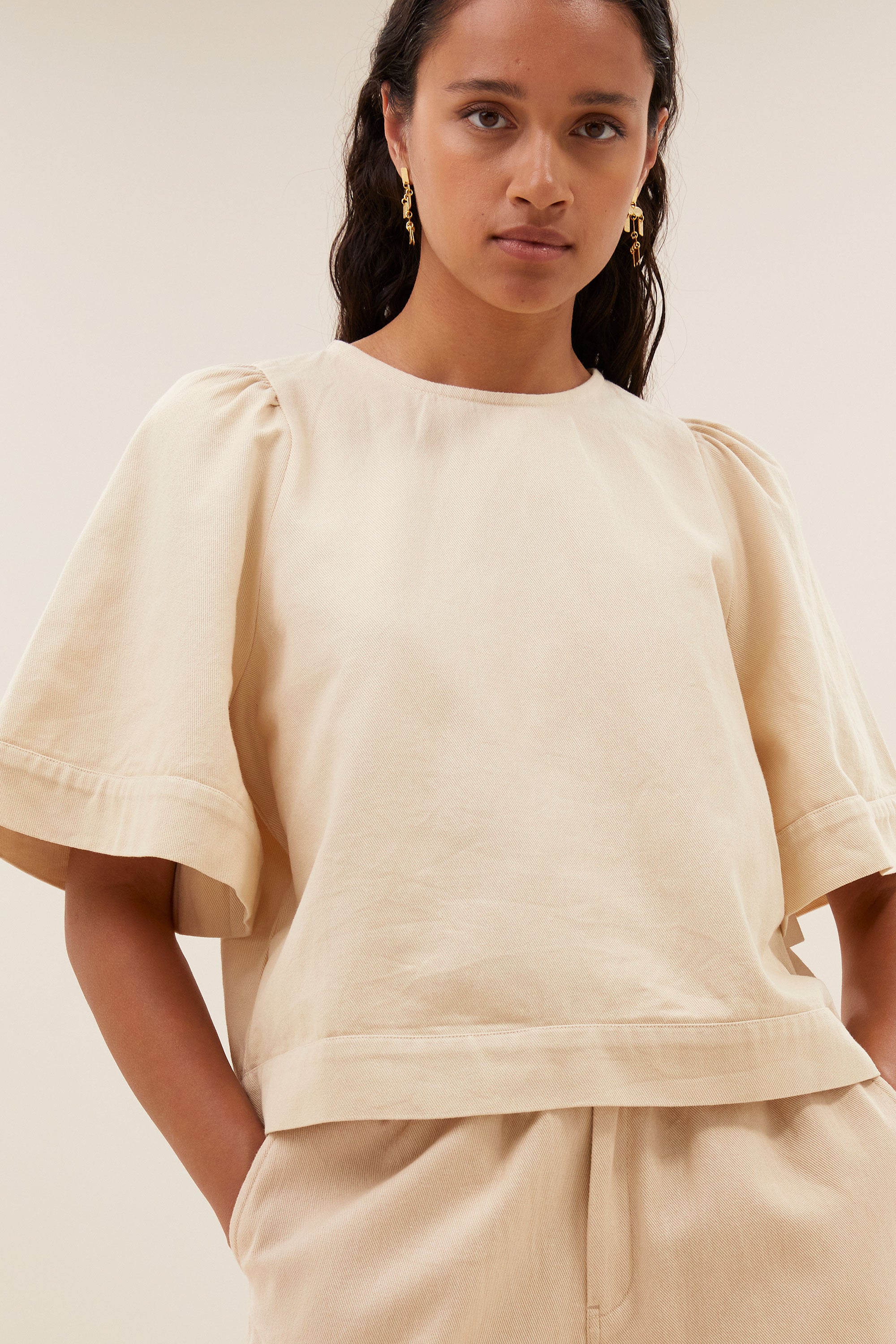 olivia twill blouse | grain