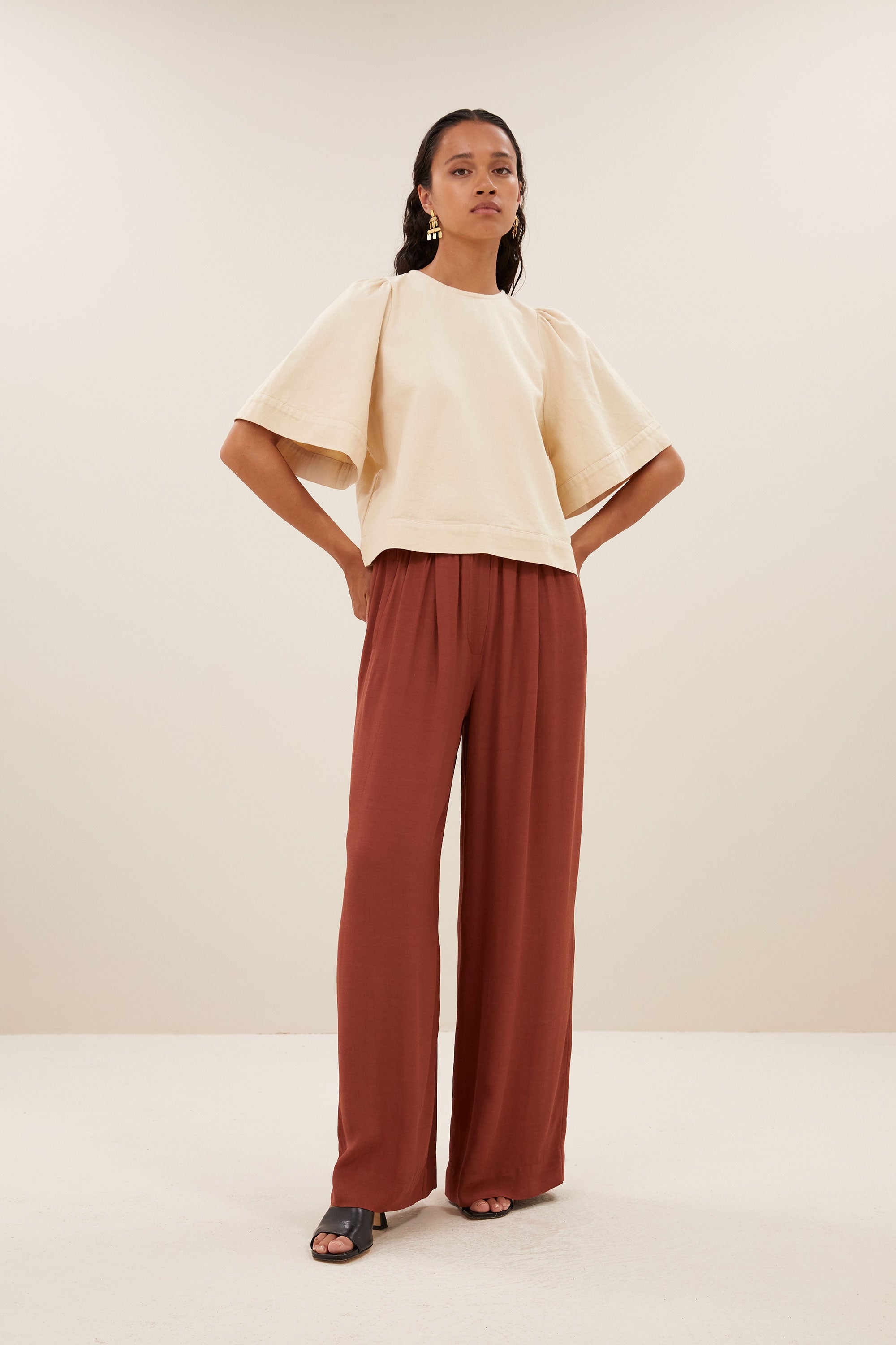 olivia twill blouse | grain