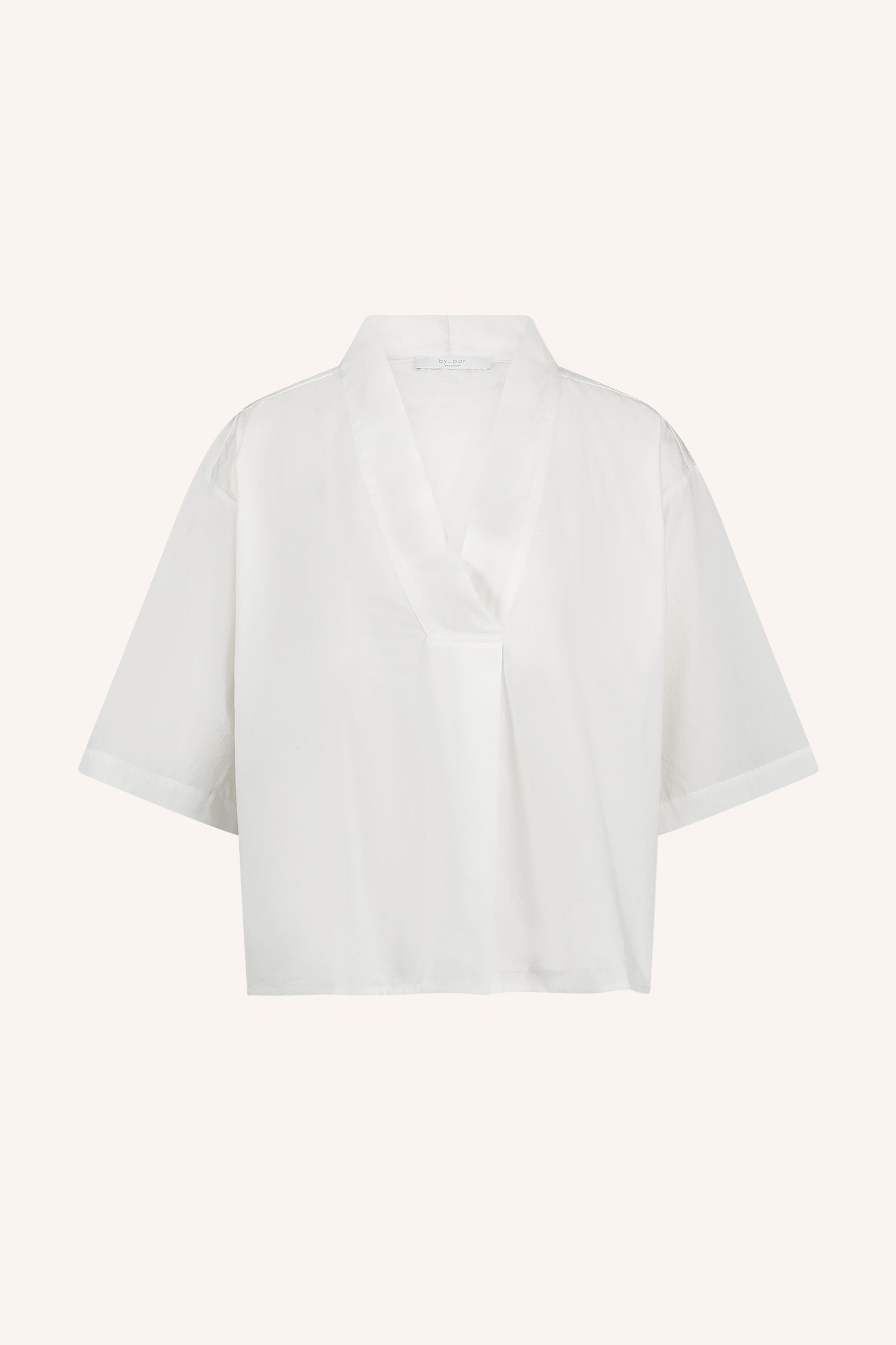 owen poplin blouse | white