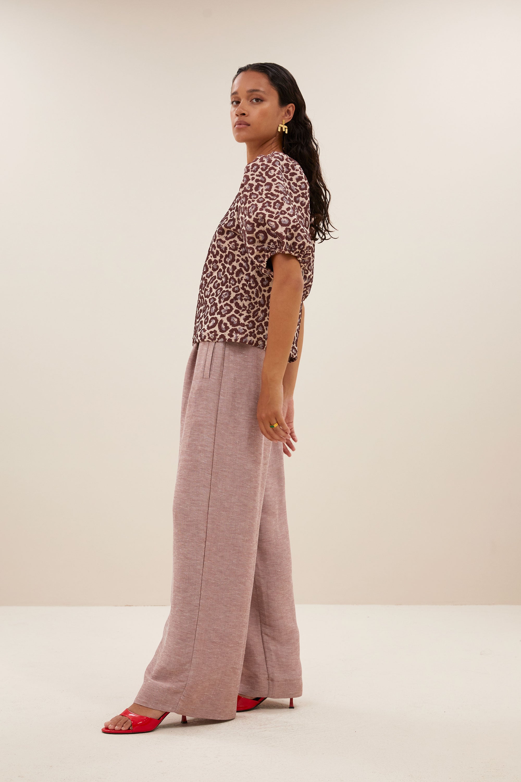 jet blouse | pink cheetah print