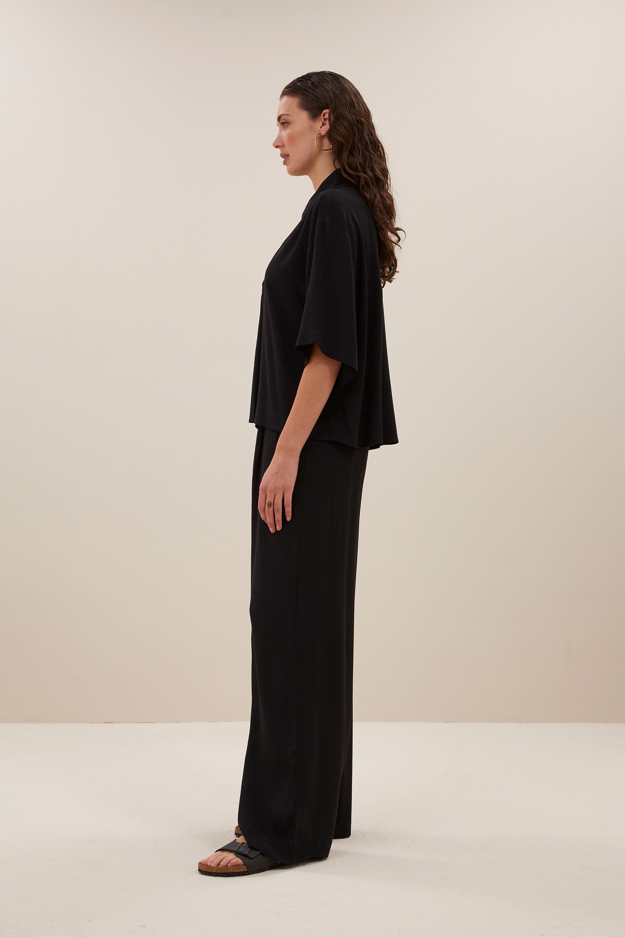 owen viscose blouse | jet black