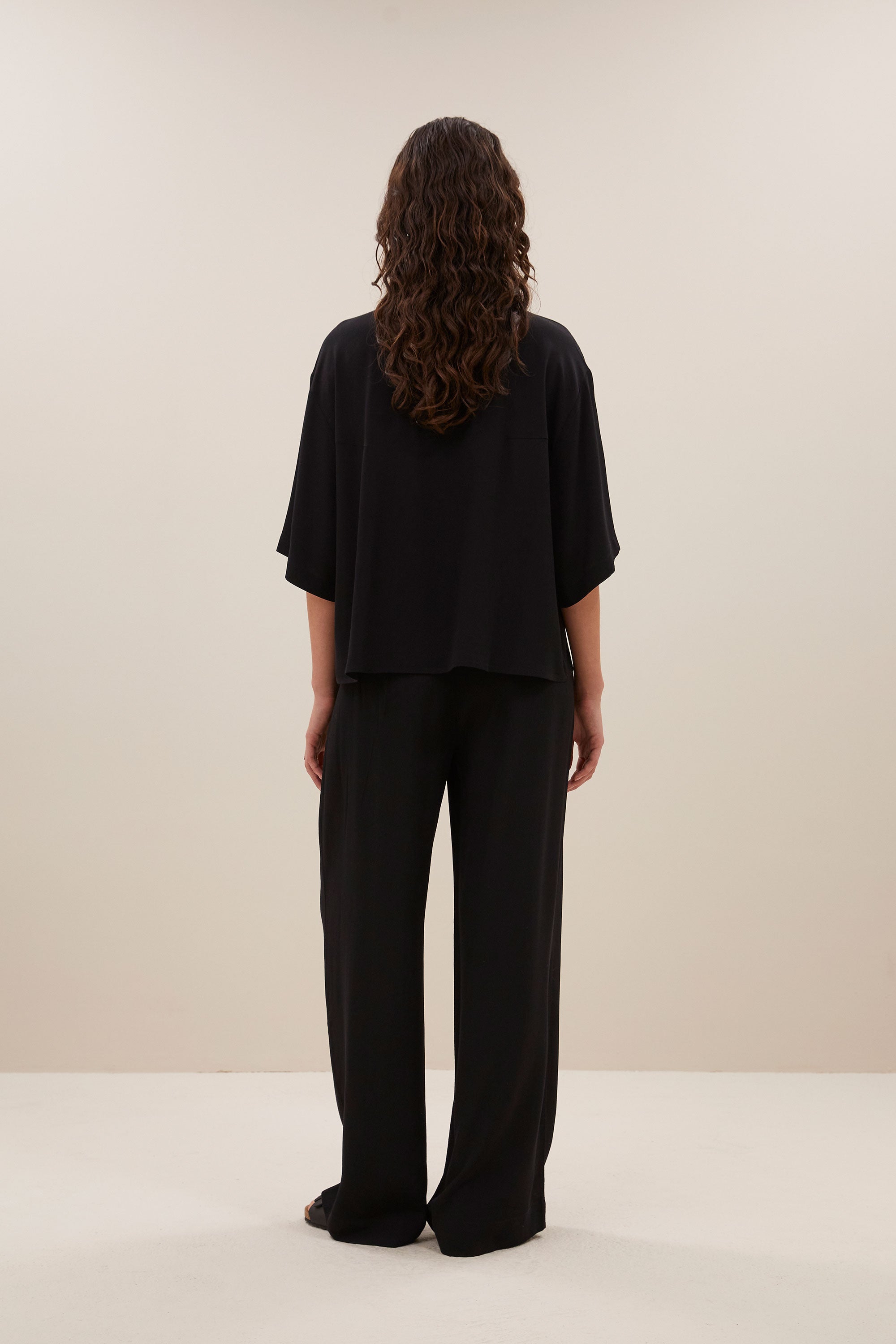 owen viscose blouse | jet black