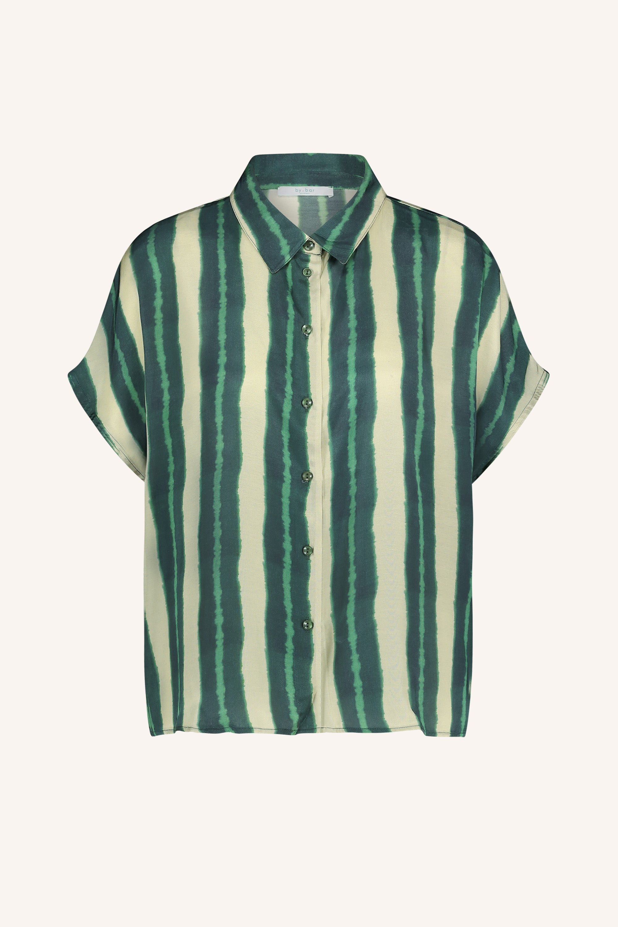 karly tie dye blouse | green tie dye stripe