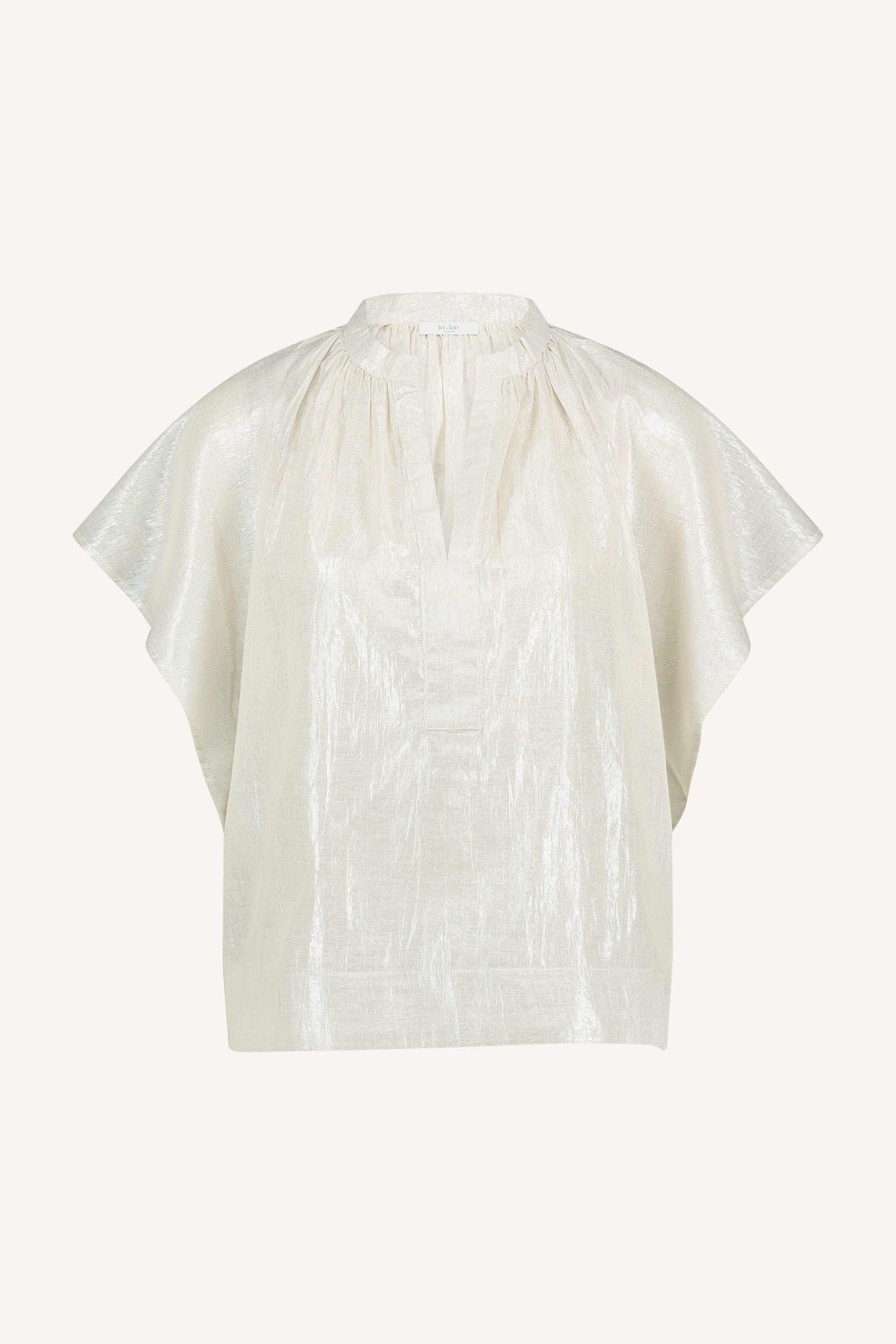 vina lurex blouse | silver