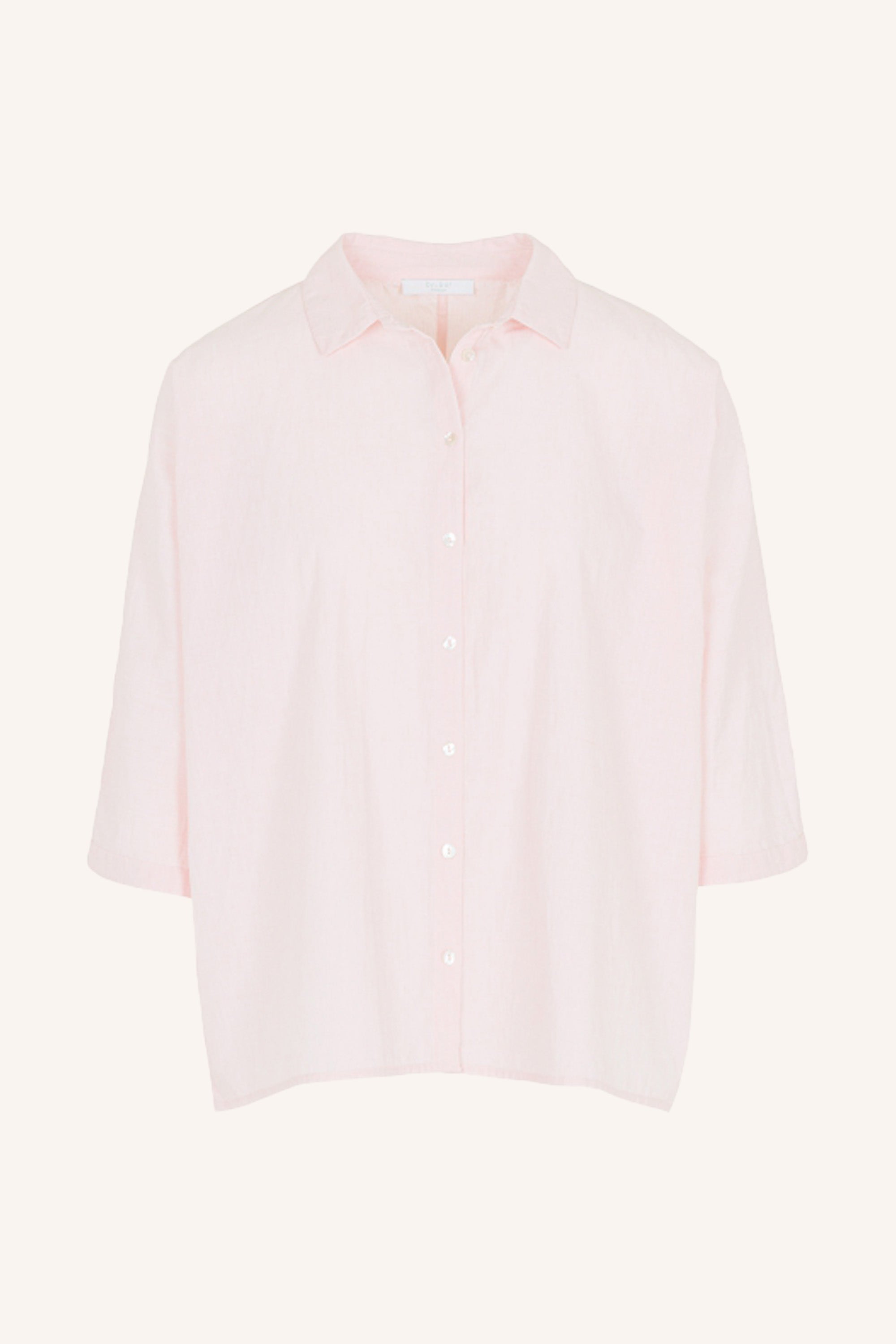 norel chambray blouse | light pink