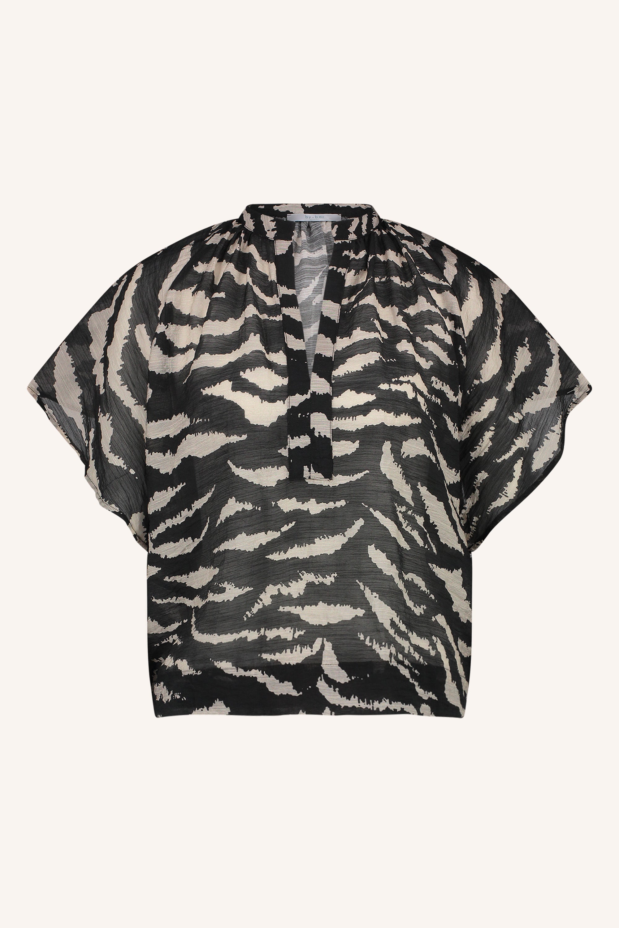 vina zebra blouse | black zebra print