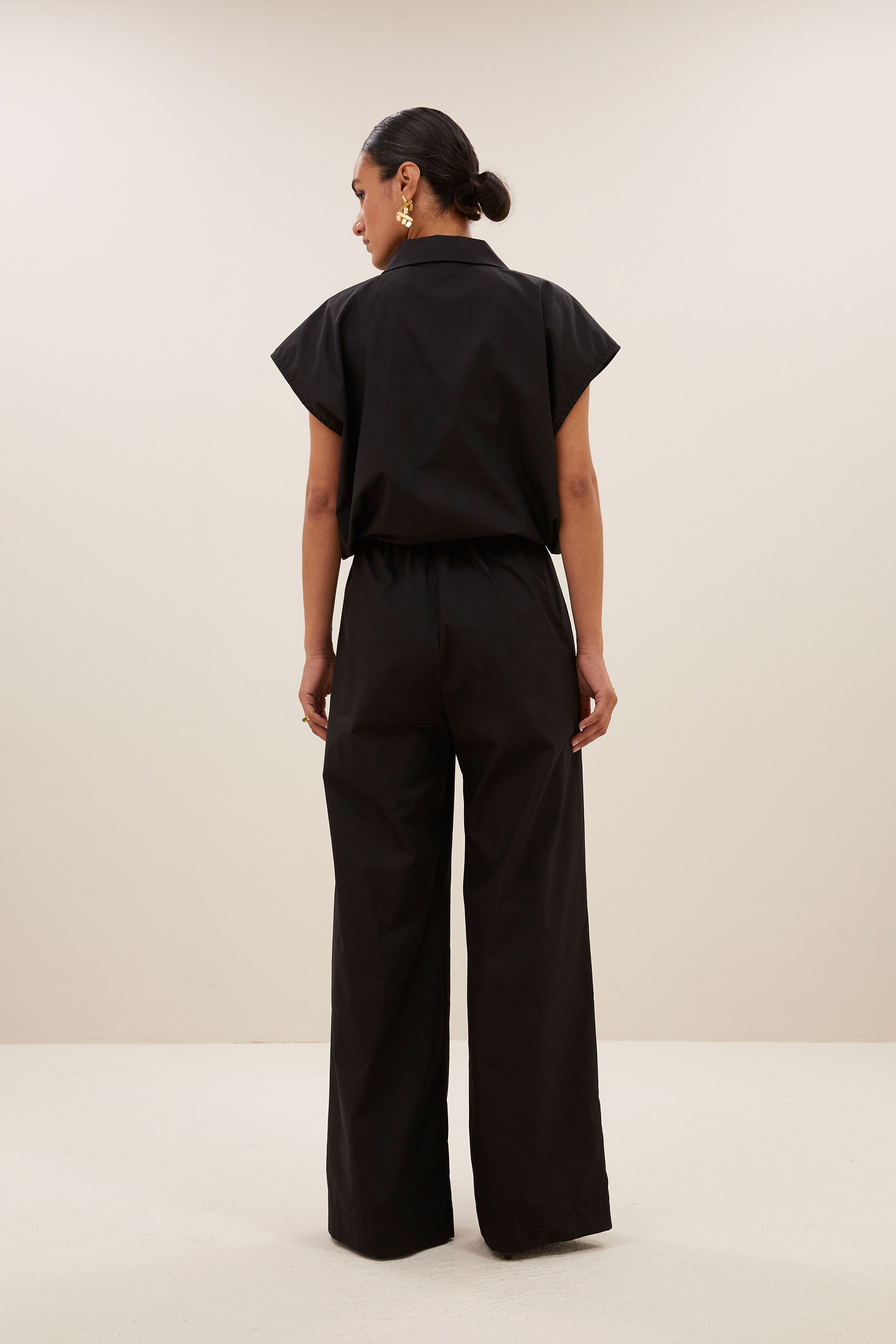 bieke poplin blouse | black