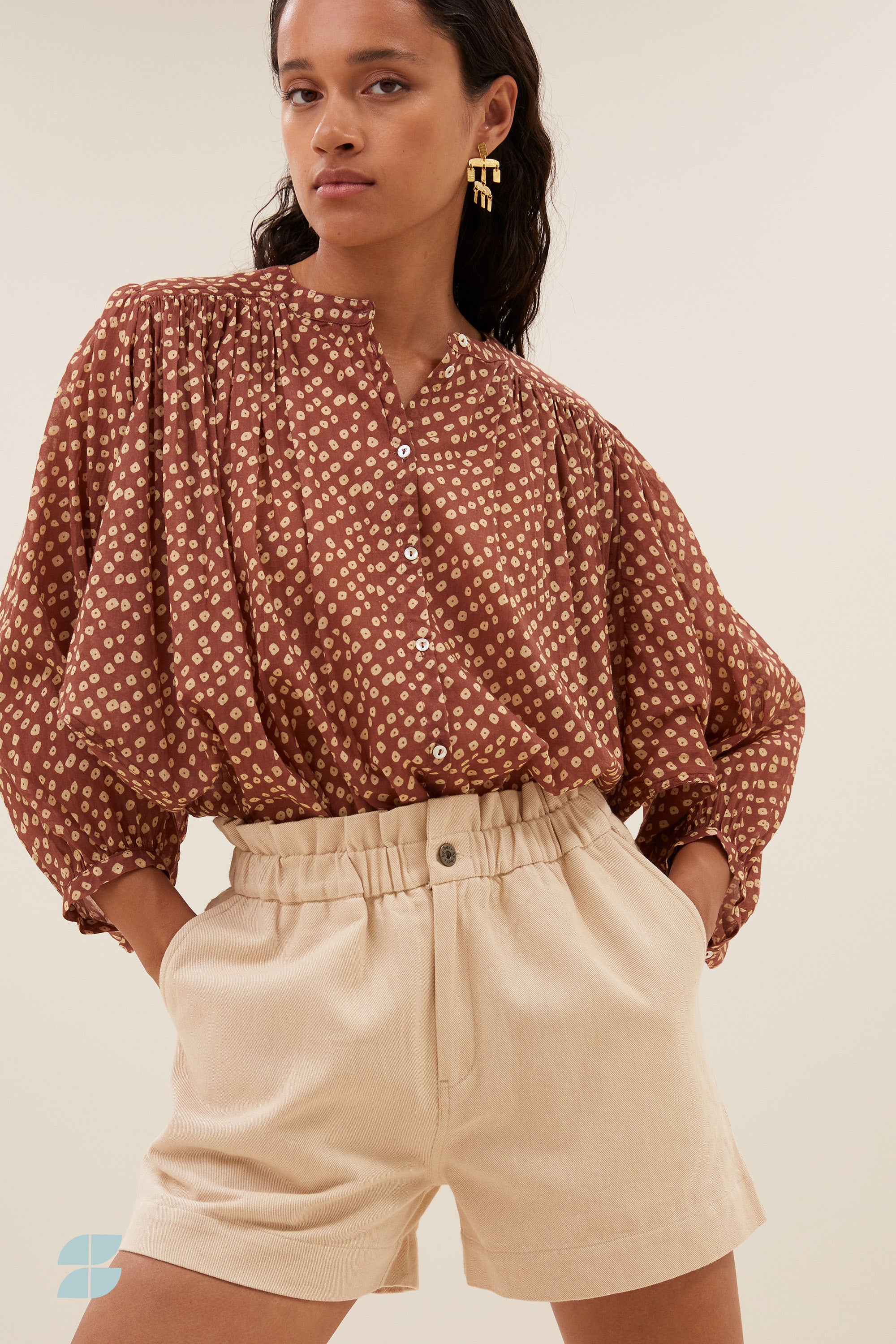 becky delhi blouse | delhi print