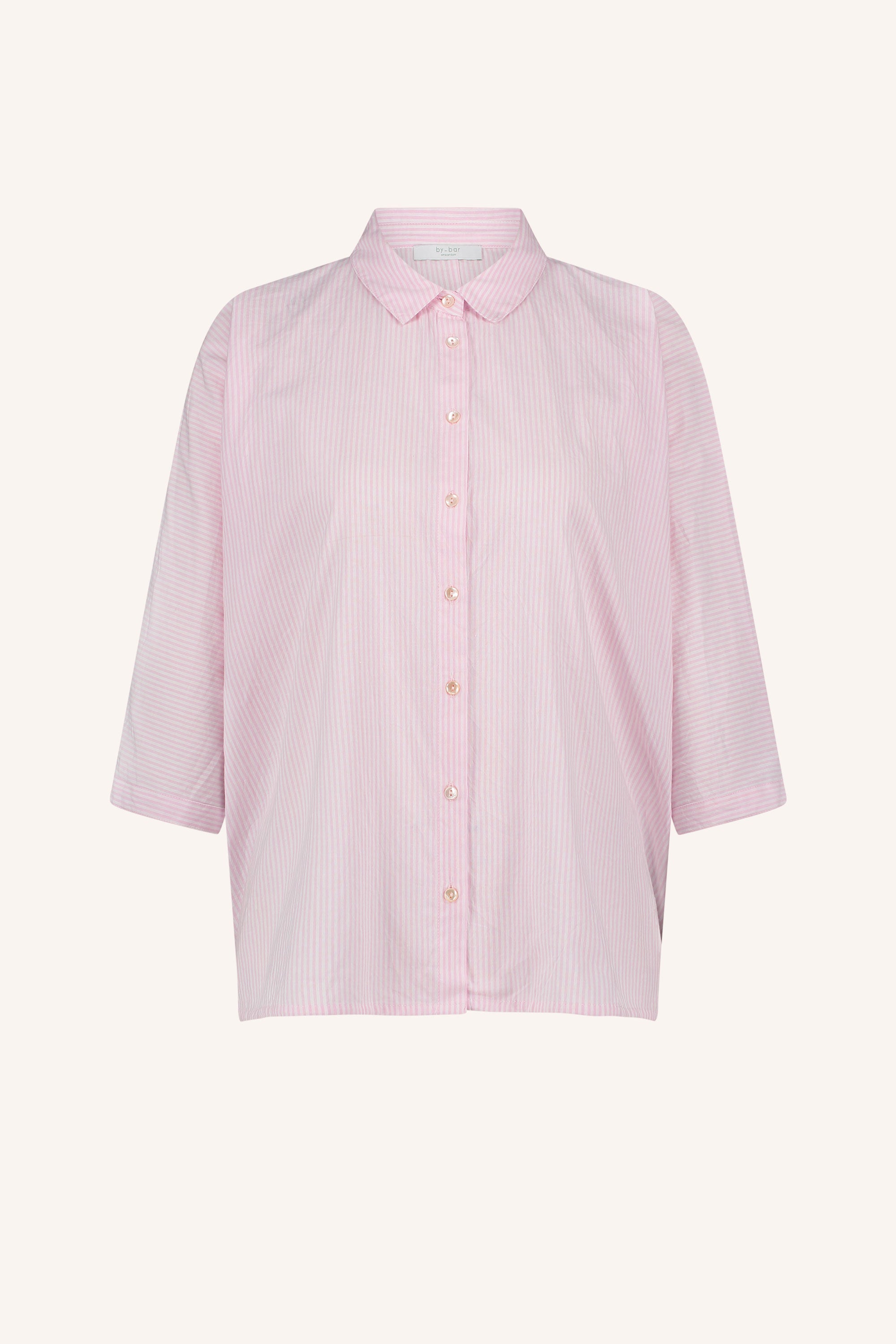 norel pink pinstripe blouse | pink pin stripe