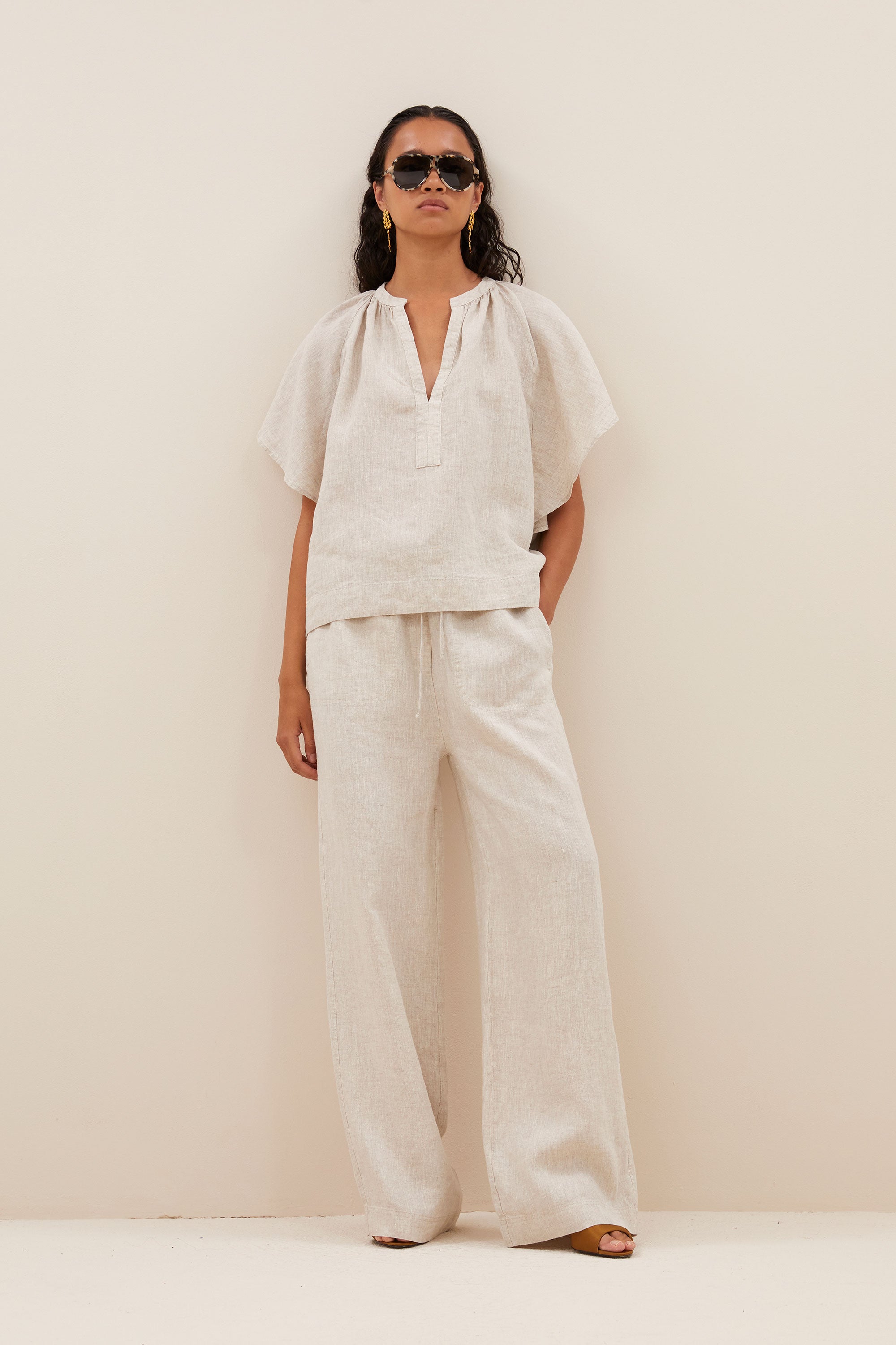 vina linen blouse | linen