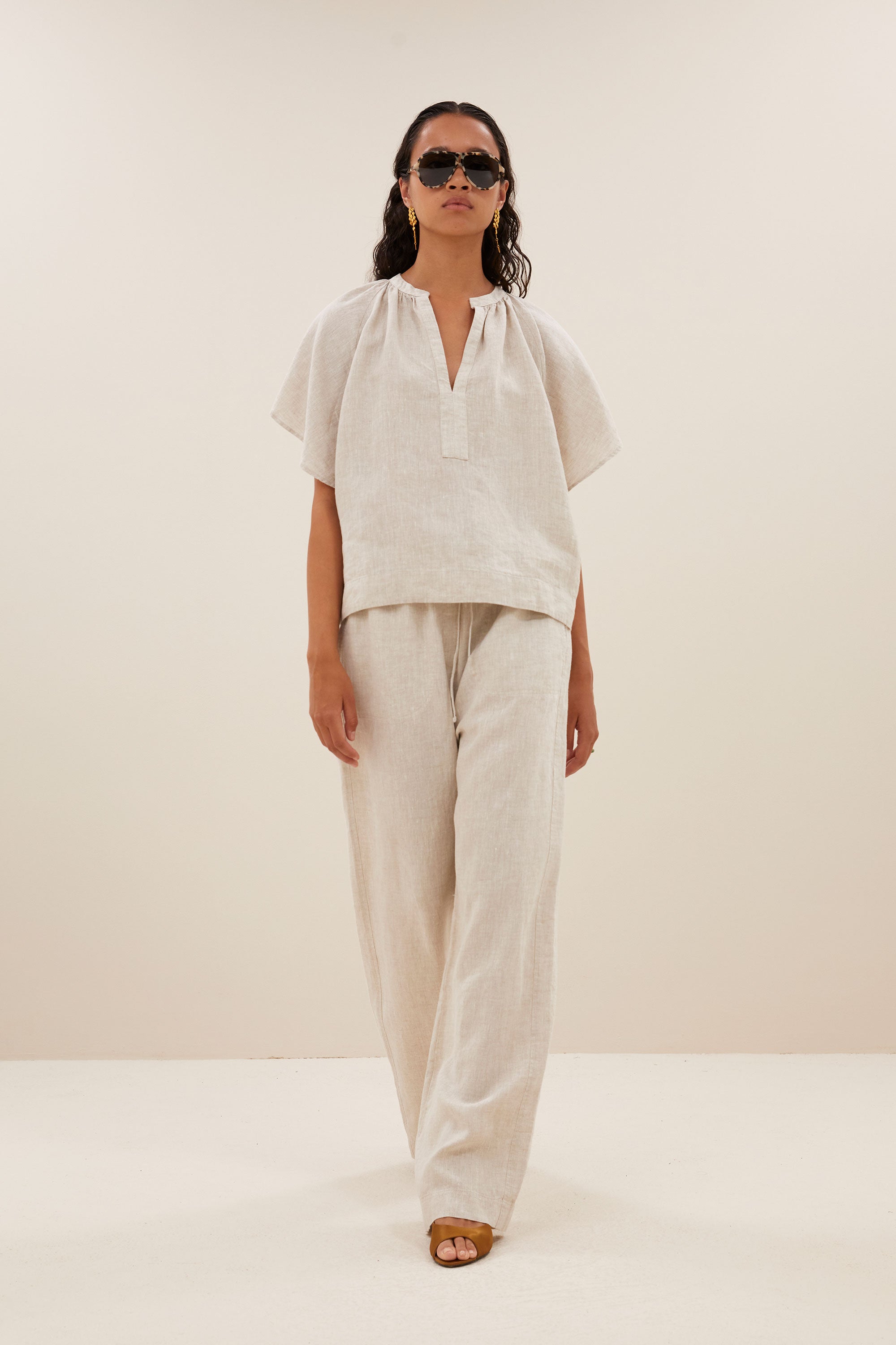 vina linen blouse | linen