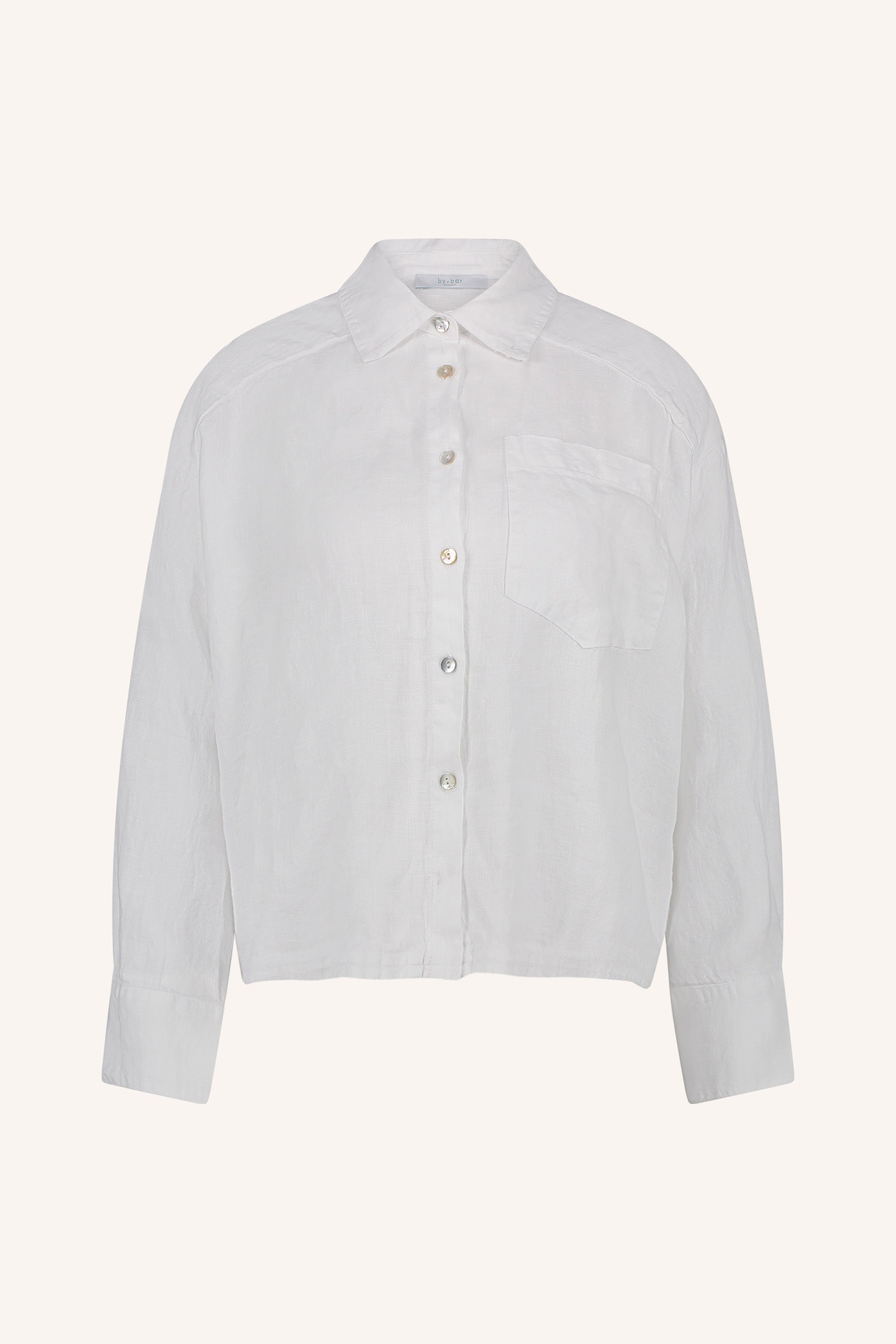 nima linen blouse | bright white