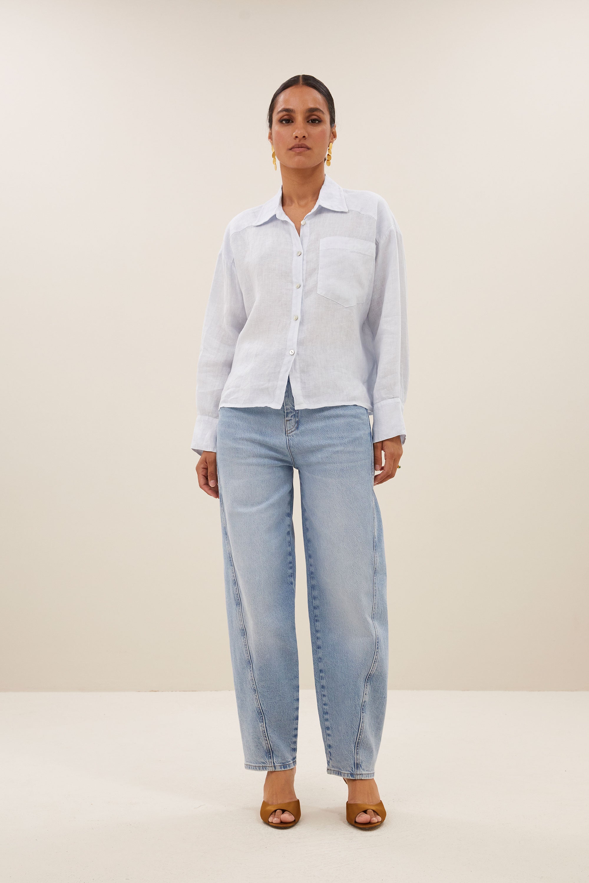 nima linen blouse | skyway