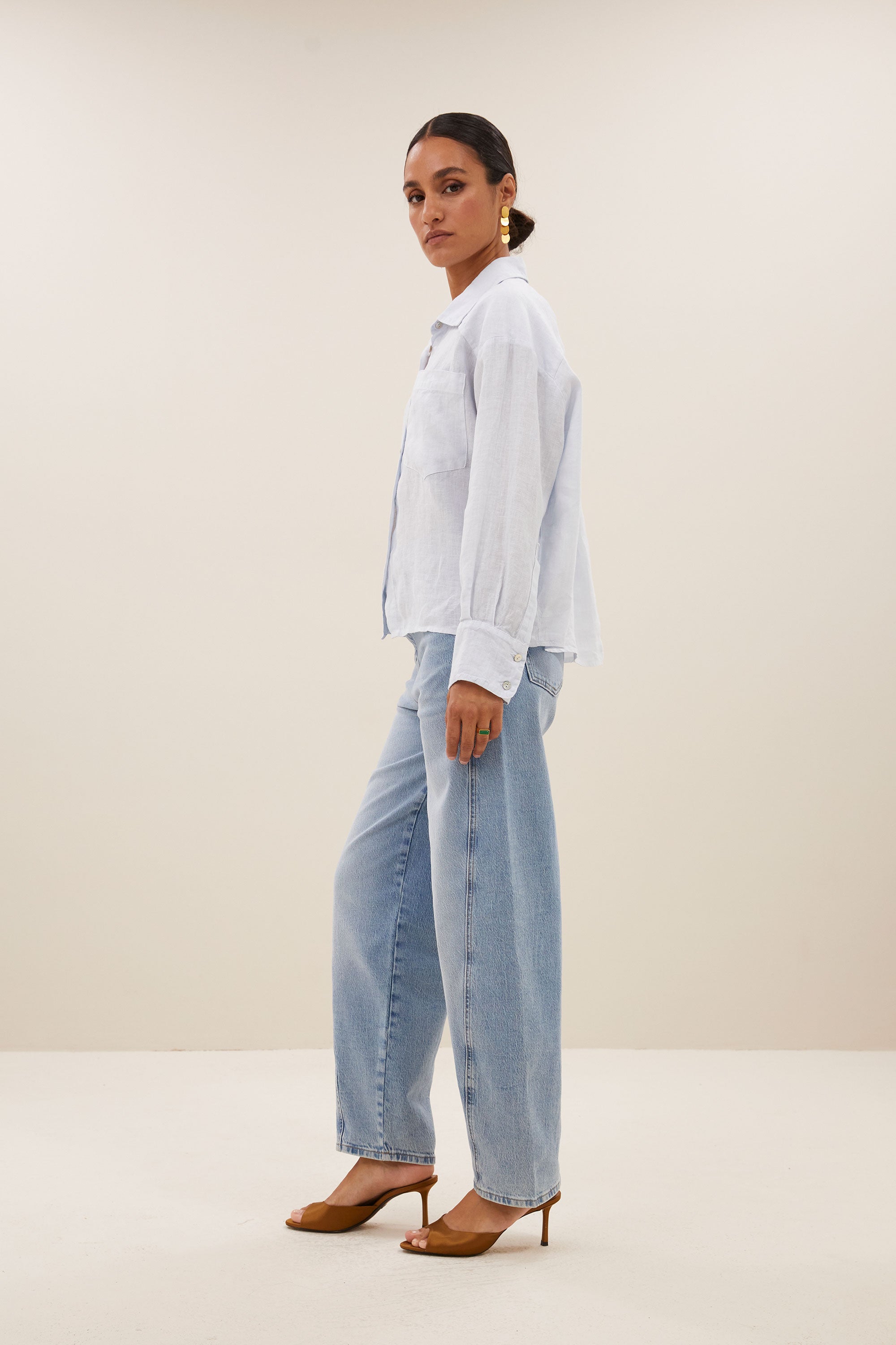 nima linen blouse | skyway