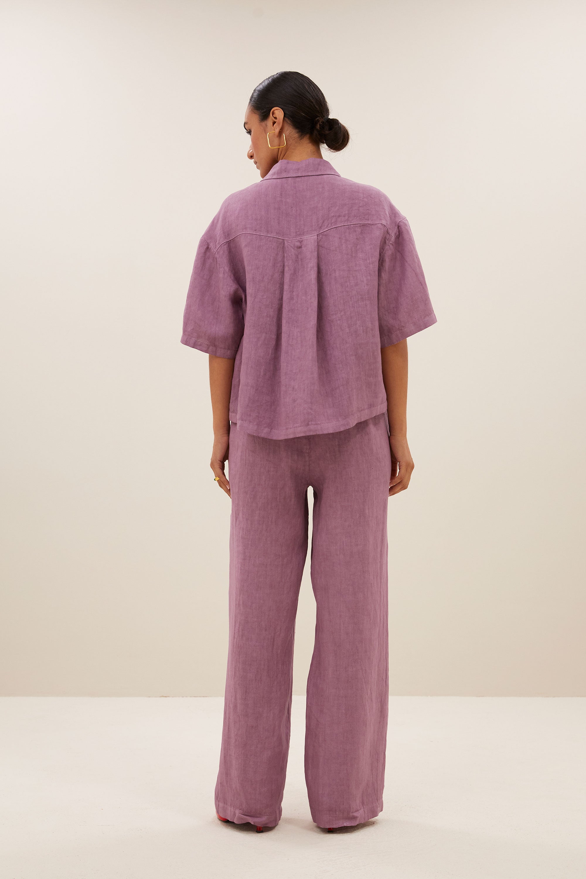 cris linen blouse | lavender