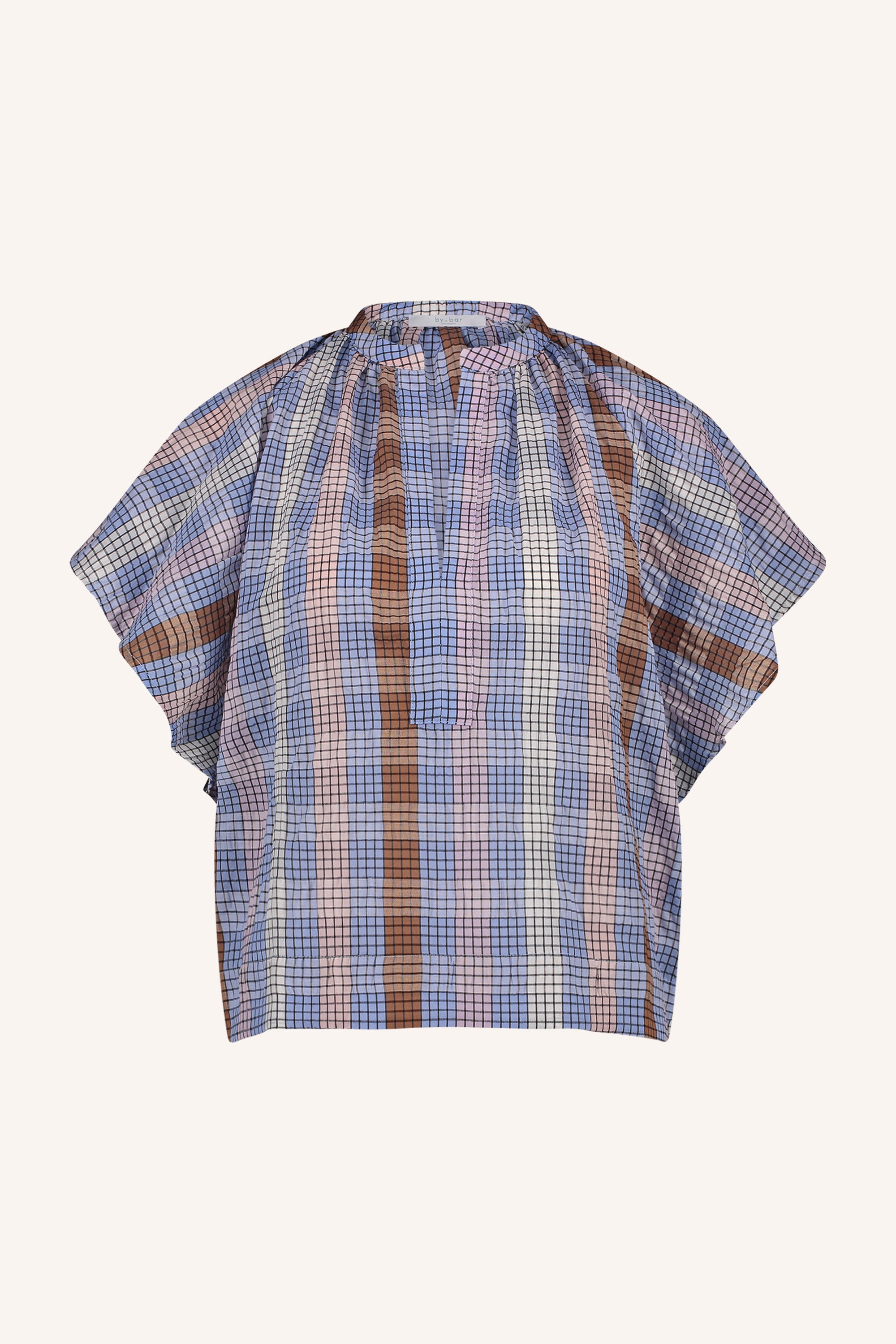 vina check blouse | grid print