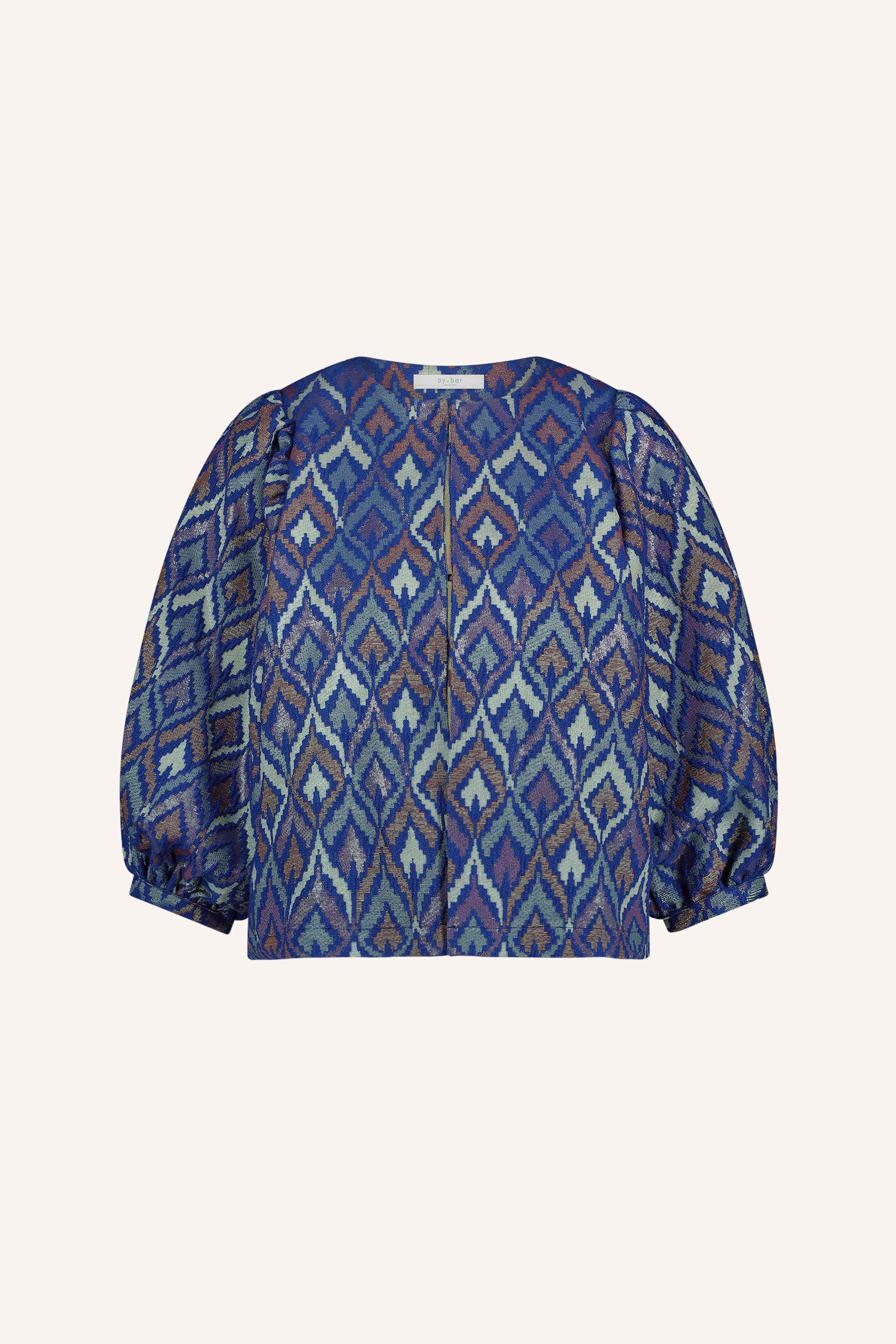 mauri blouse | pavo jacquard print