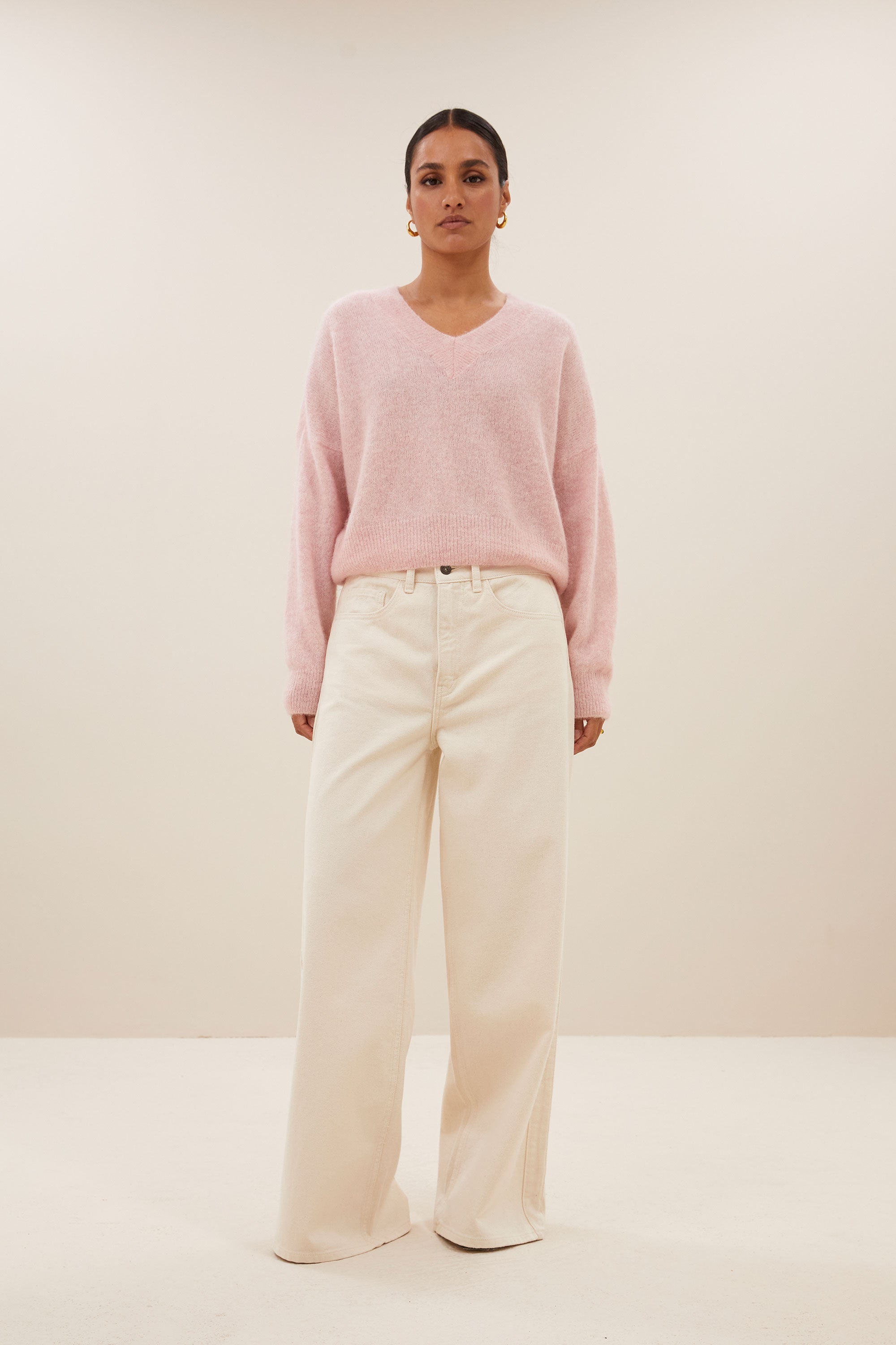 isja fine pullover | light pink