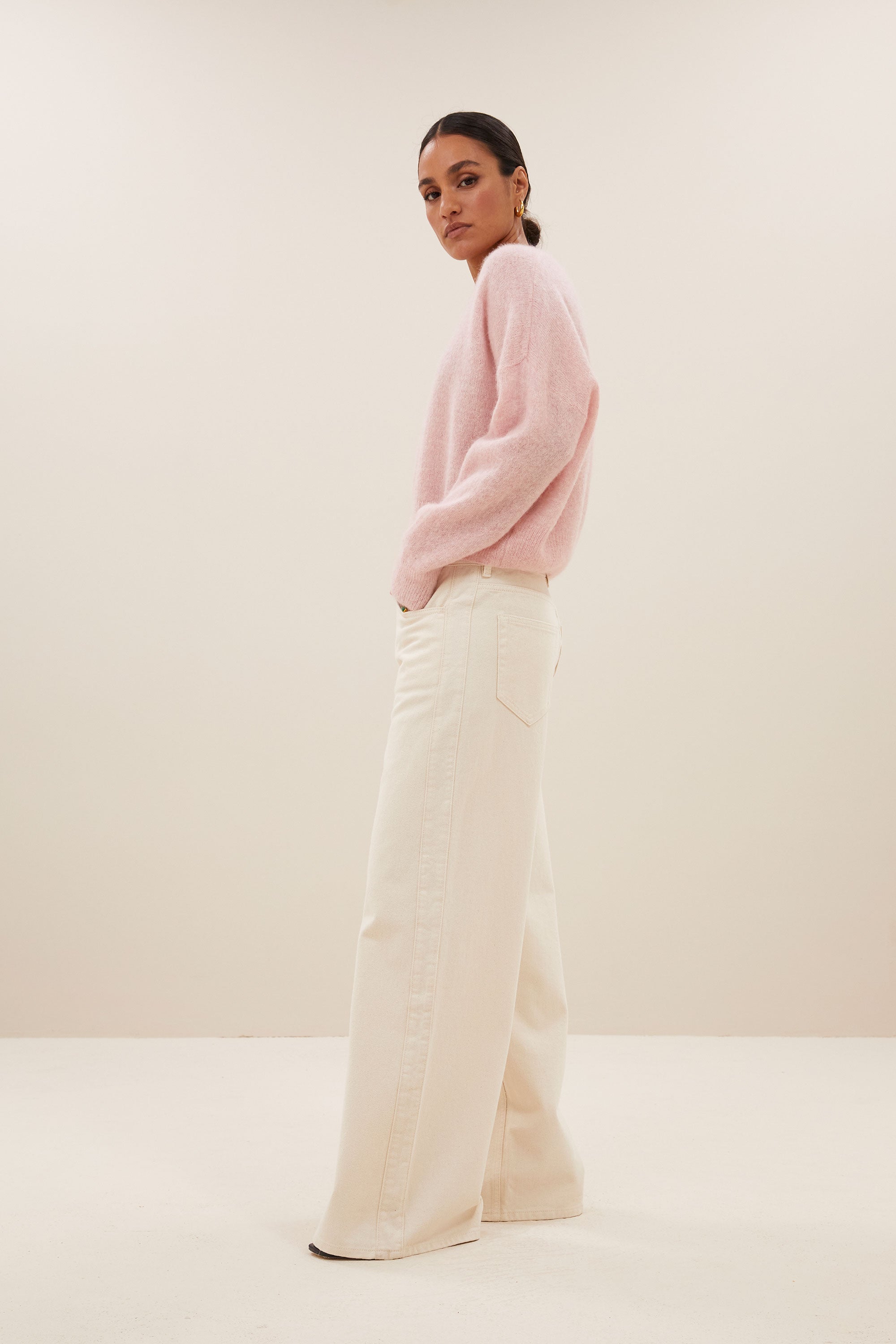 isja fine pullover | light pink