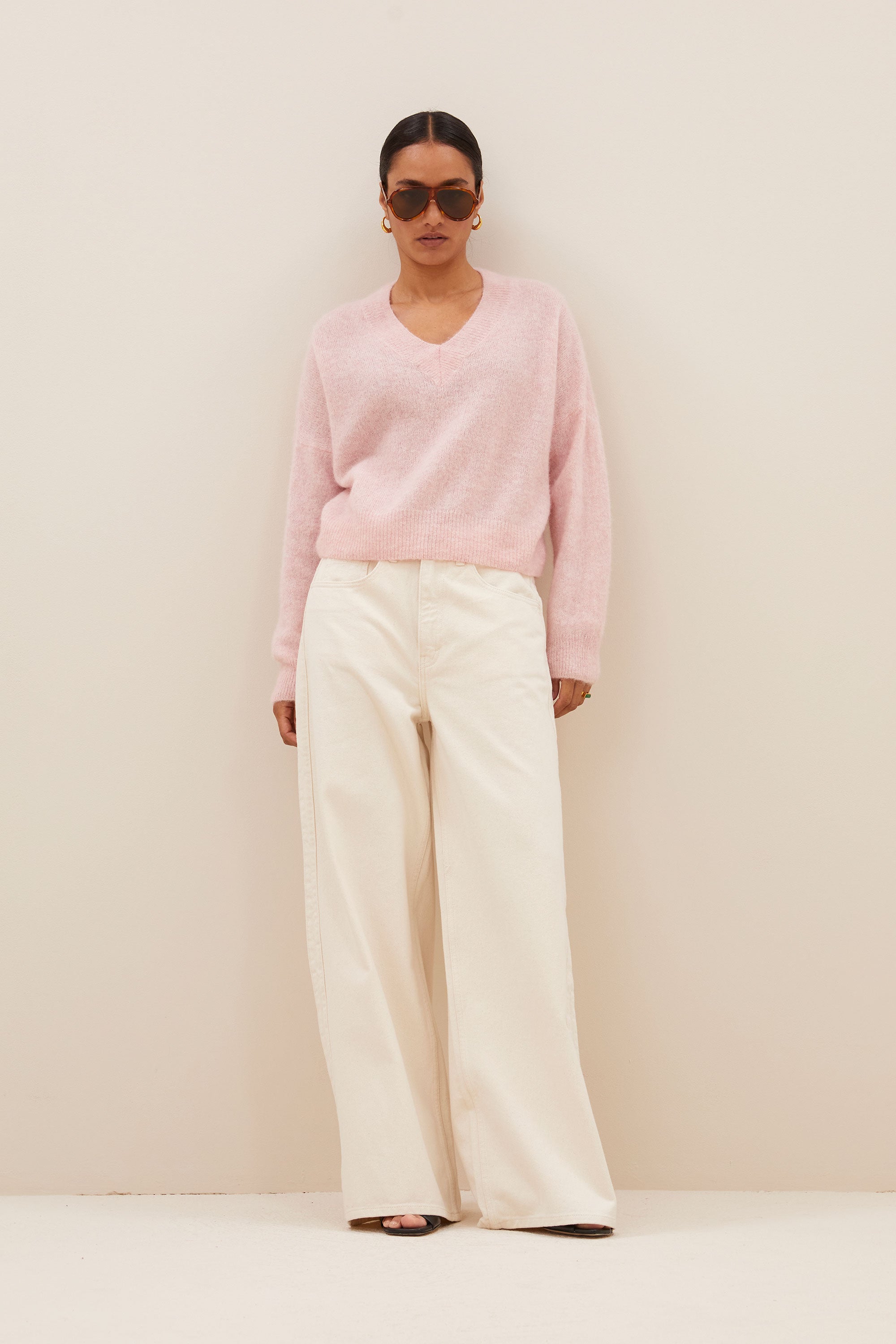 isja fine pullover | light pink