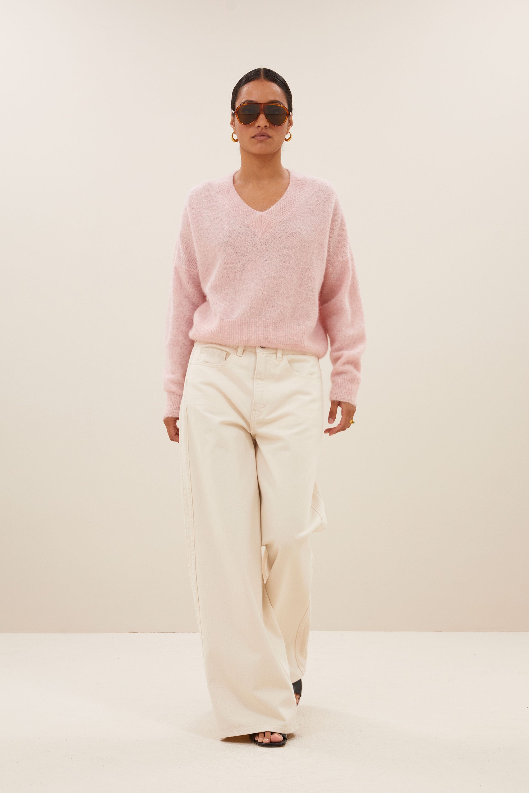 isja fine pullover | light pink