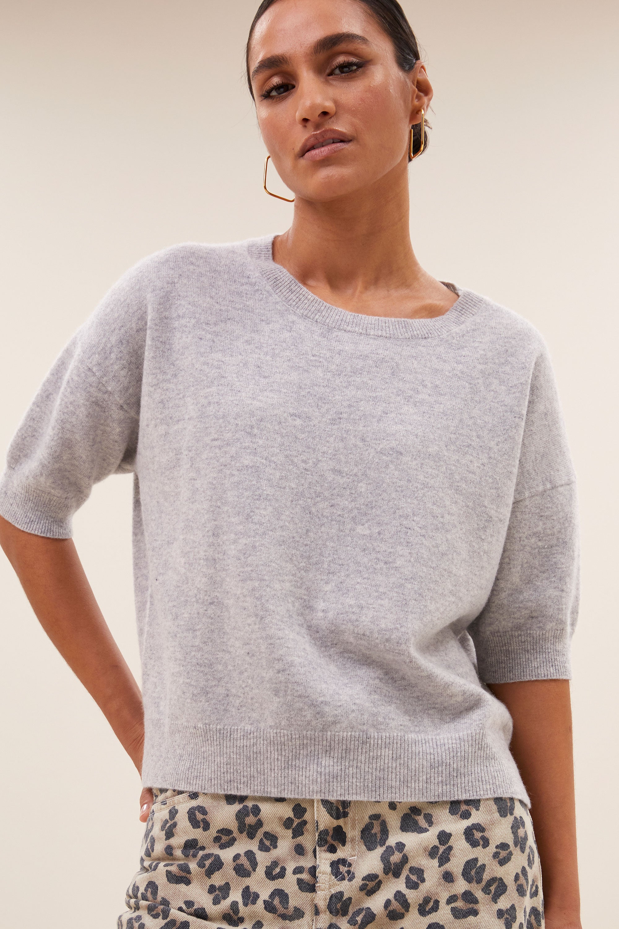 holly ss pullover | grey melee