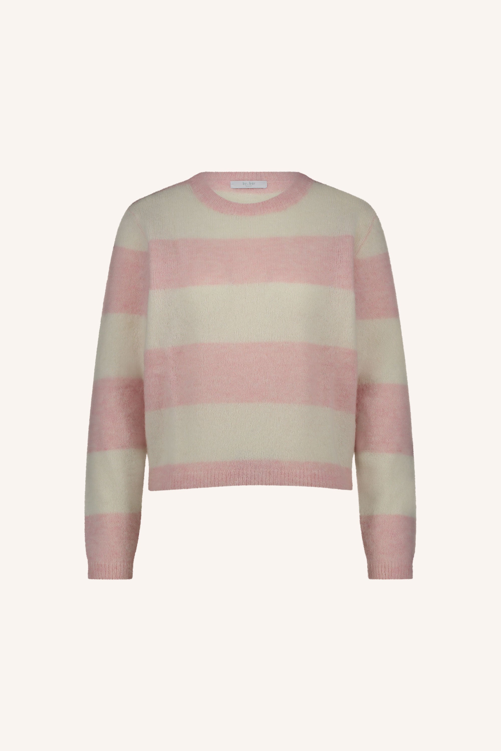 gwen big stripe pullover | pink big stripe