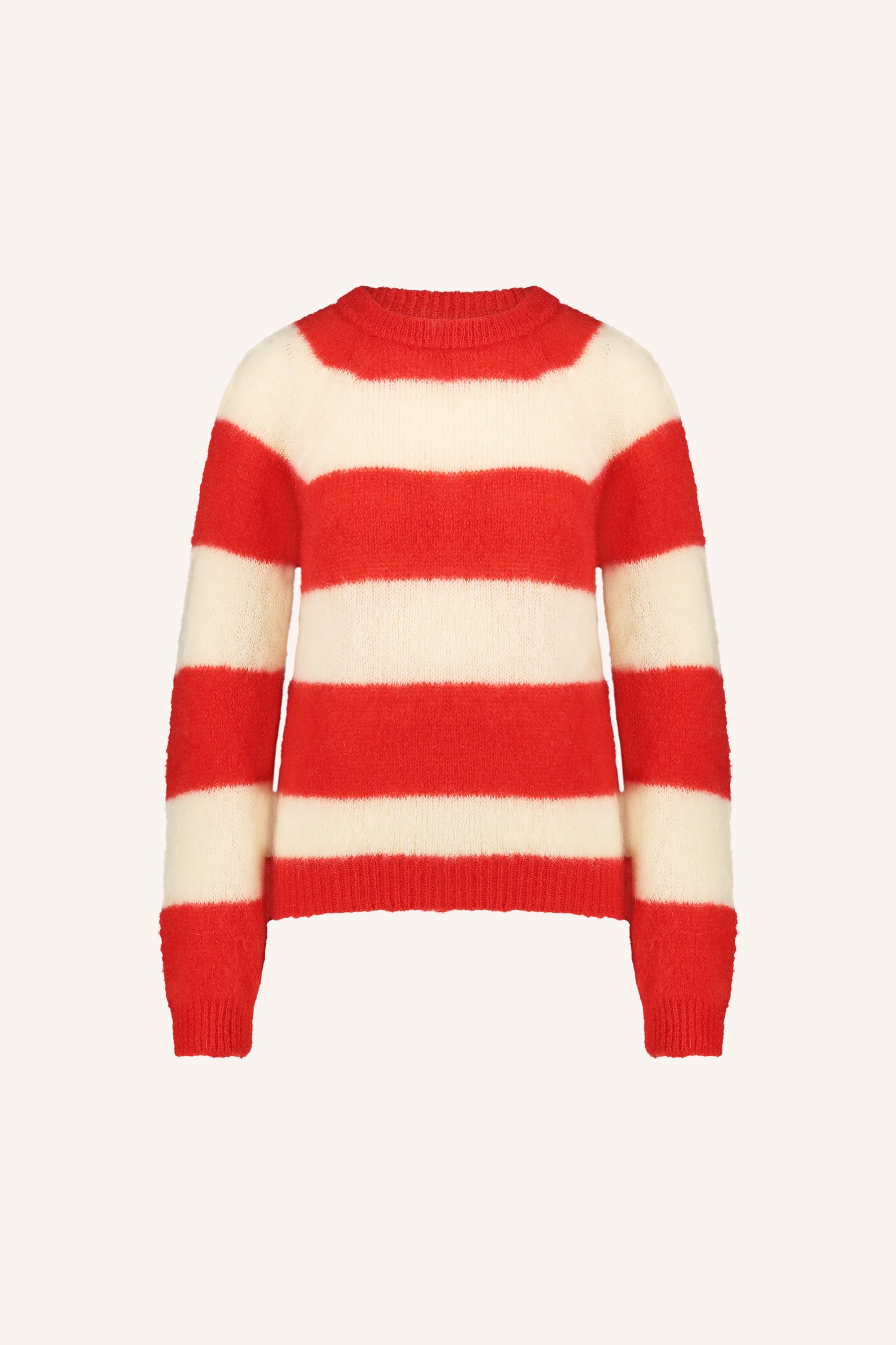 sian stripe pullover | lipstick red stripe